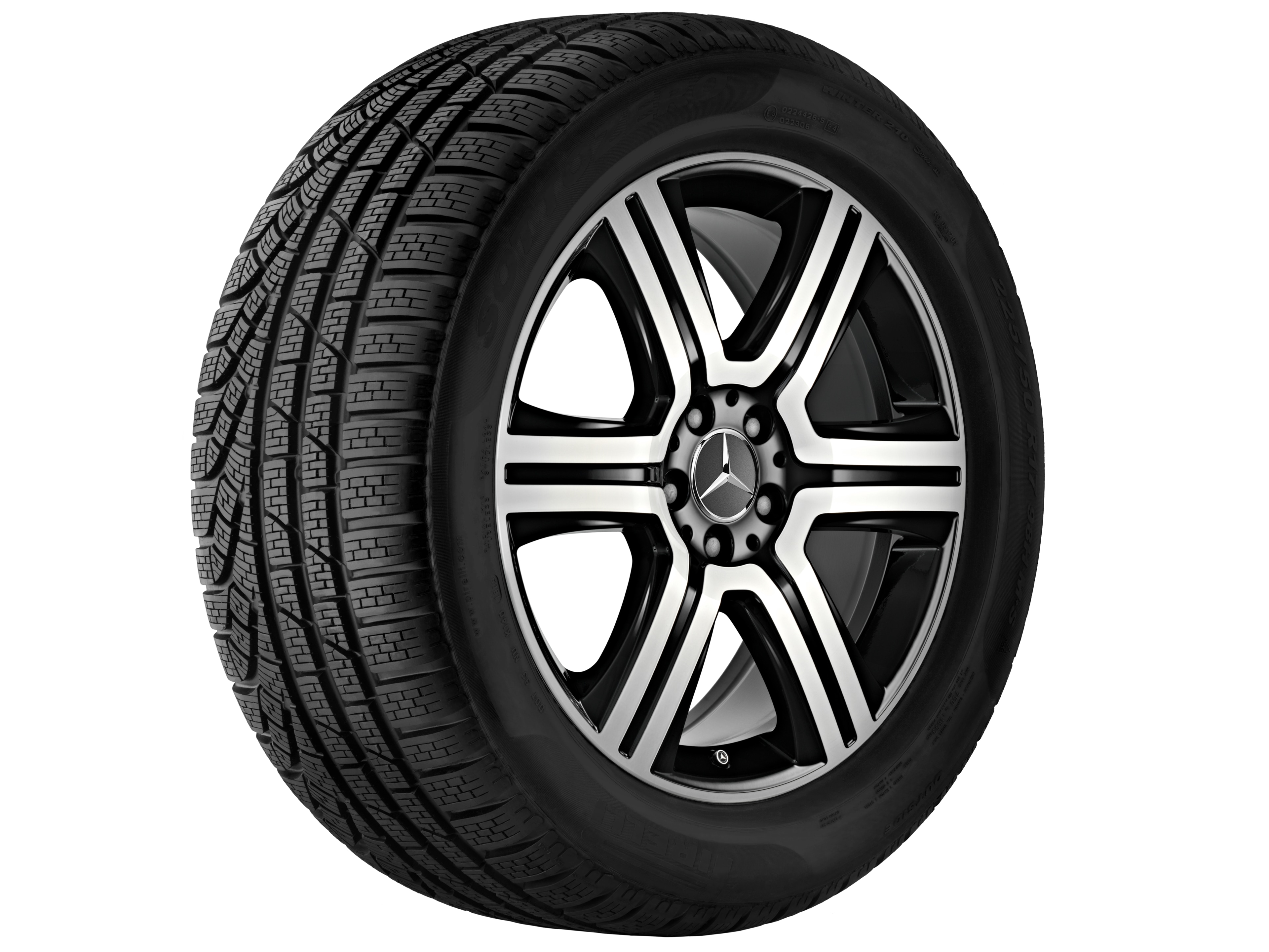 6-spoke wheel, 48.3 cm (19-inch), High-sheen finish - 8 J x 19 ET 38, black, high-sheen