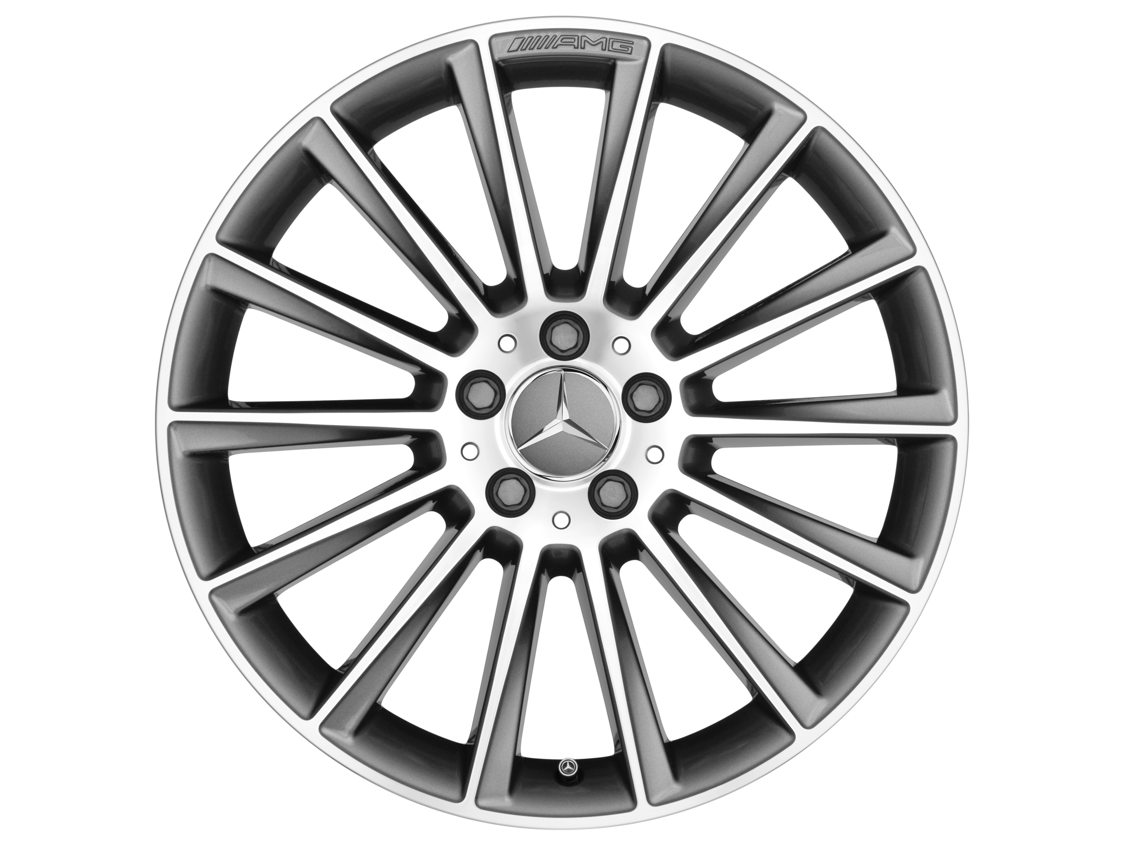 AMG multi-spoke wheel, 48.3 cm (19-inch) - 8 J x 19 ET 43,5, titanium grey, high-sheen