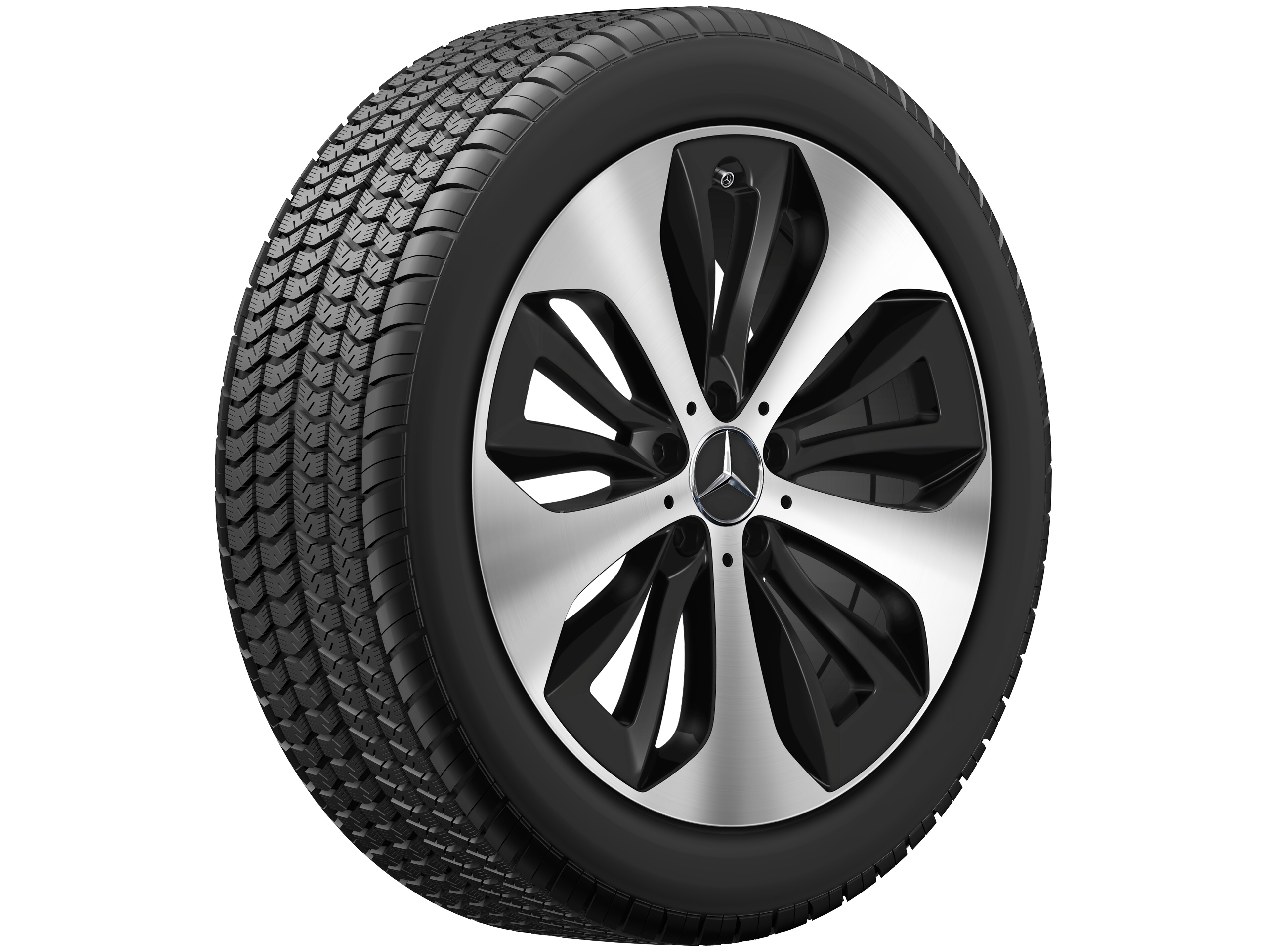 10-spoke wheel, Aero, 48.3 cm (19-inch), High-sheen finish - 7,5 J x 19 ET 53, matt black, high-sheen