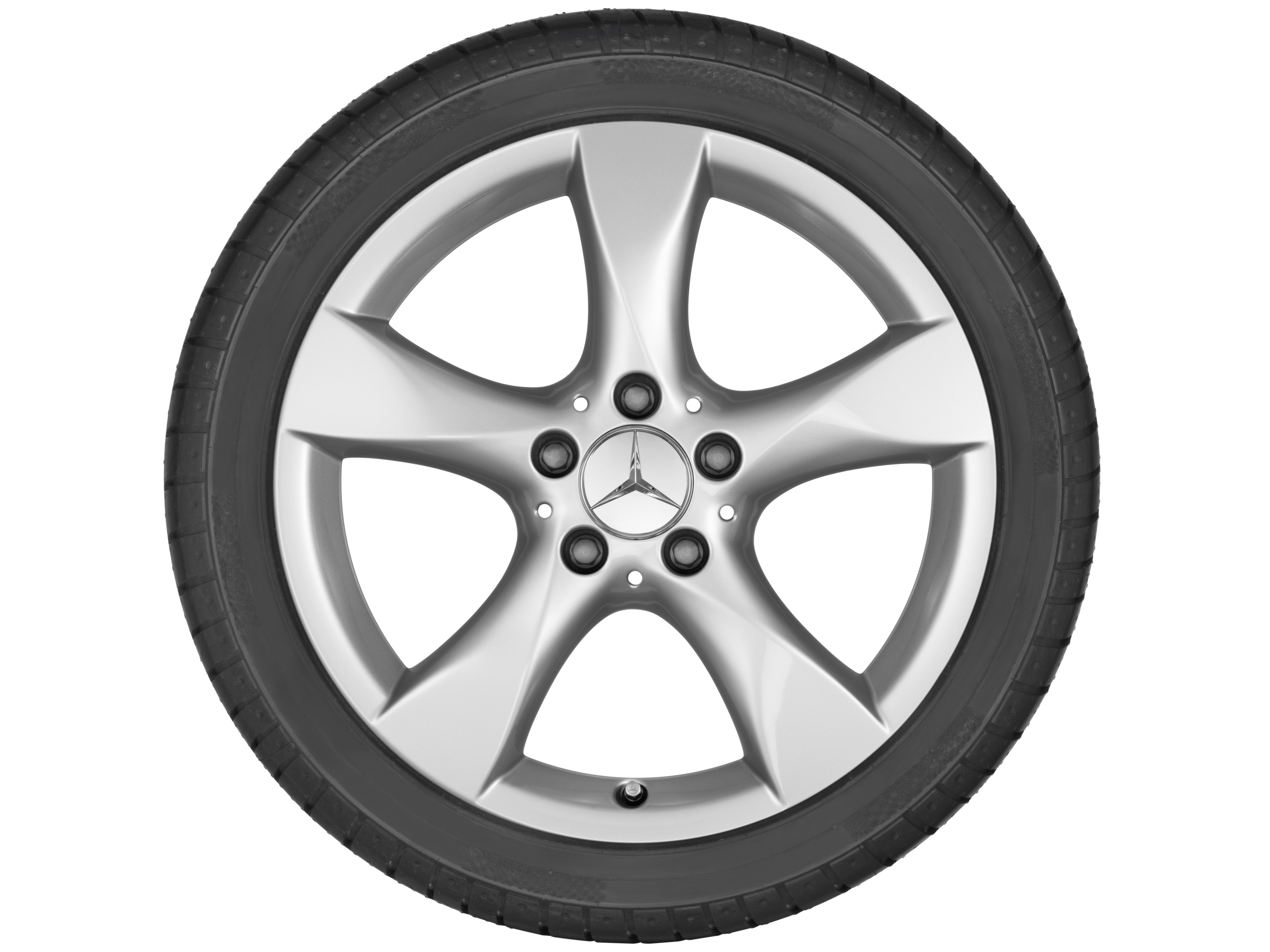 5-spoke wheel, 43.2 cm (17-inch) - 7,5 J x 17 ET 52,5, titanium silver, painted