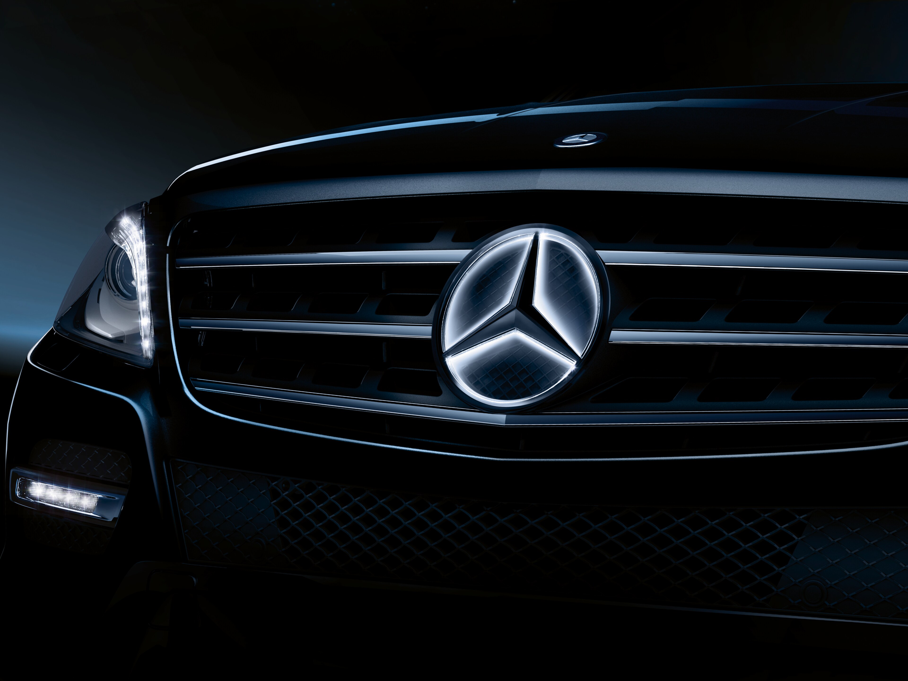Illuminated Mercedes star, Control unit, permanent illumination - black