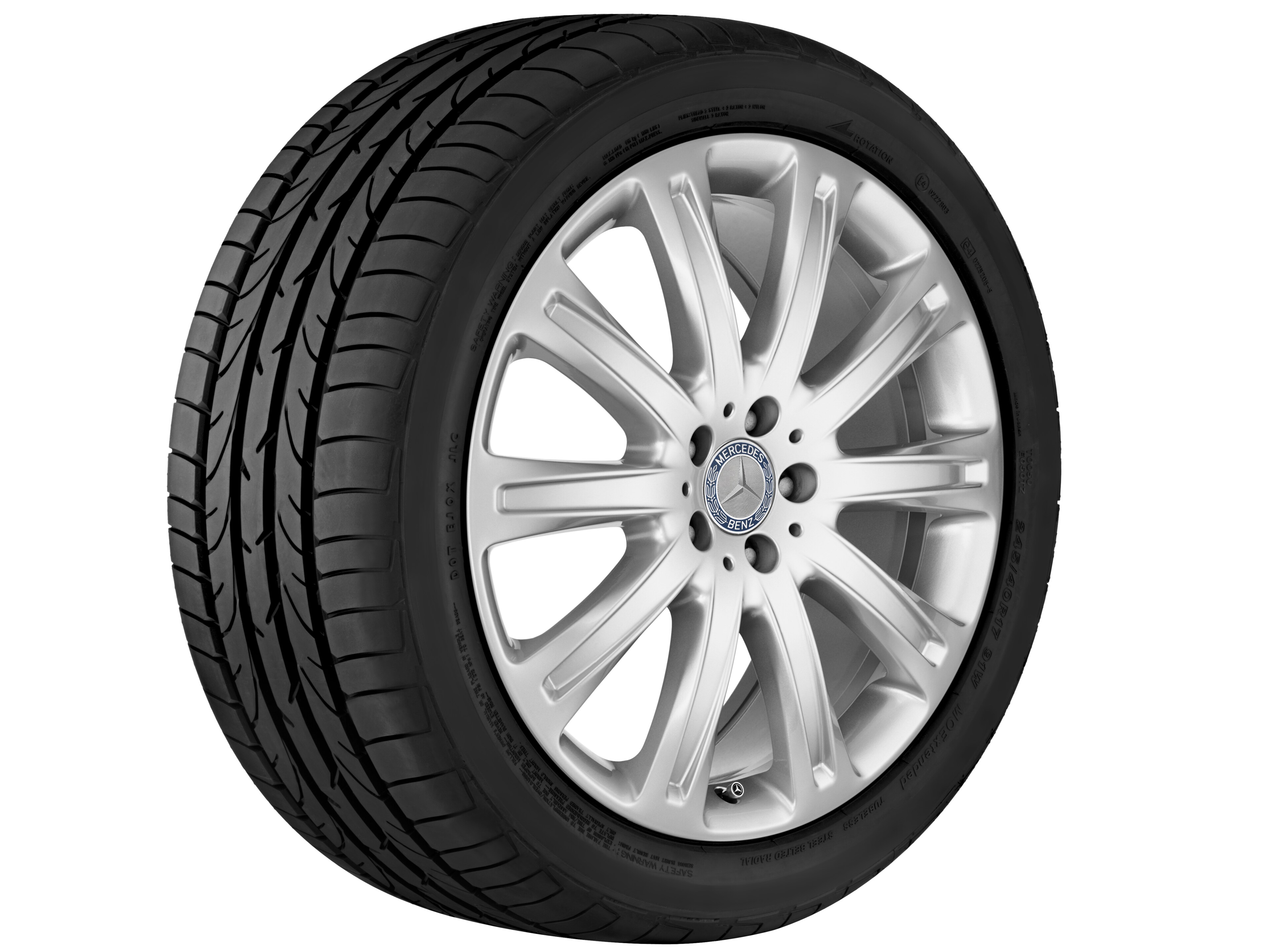 10-spoke wheel, 50.8 cm (20-inch) - 8,5 J x 20 ET 53, vanadium silver, painted