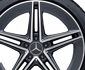 AMG 5-twin-spoke wheel, 48.3 cm (19-inch) - 8,5 J x 19 ET 38, tantalite grey, high-sheen