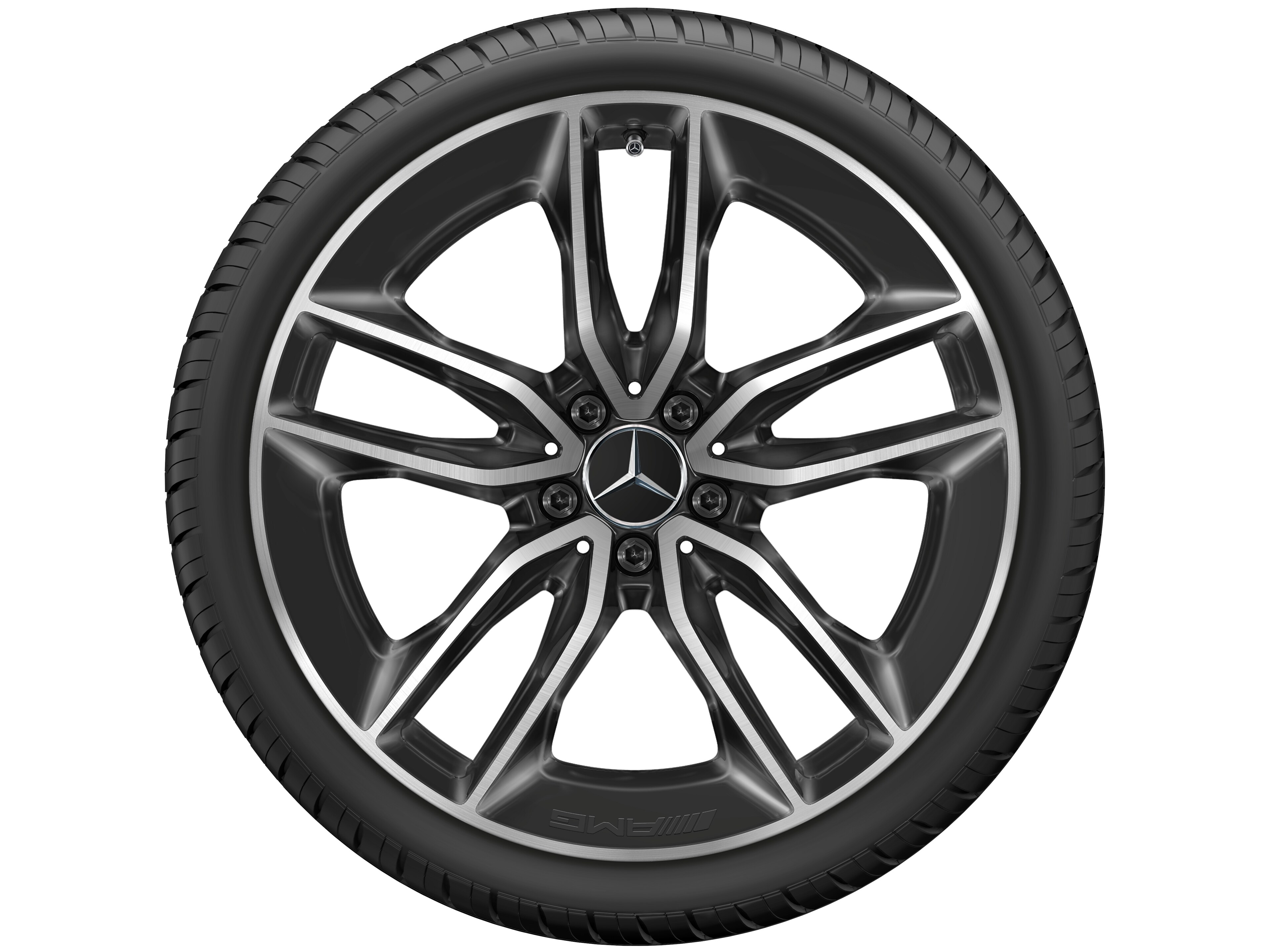 AMG 5-twin-spoke wheel, 50.8 cm (20-inch) - 8 J x 20 ET 10, black, high-sheen