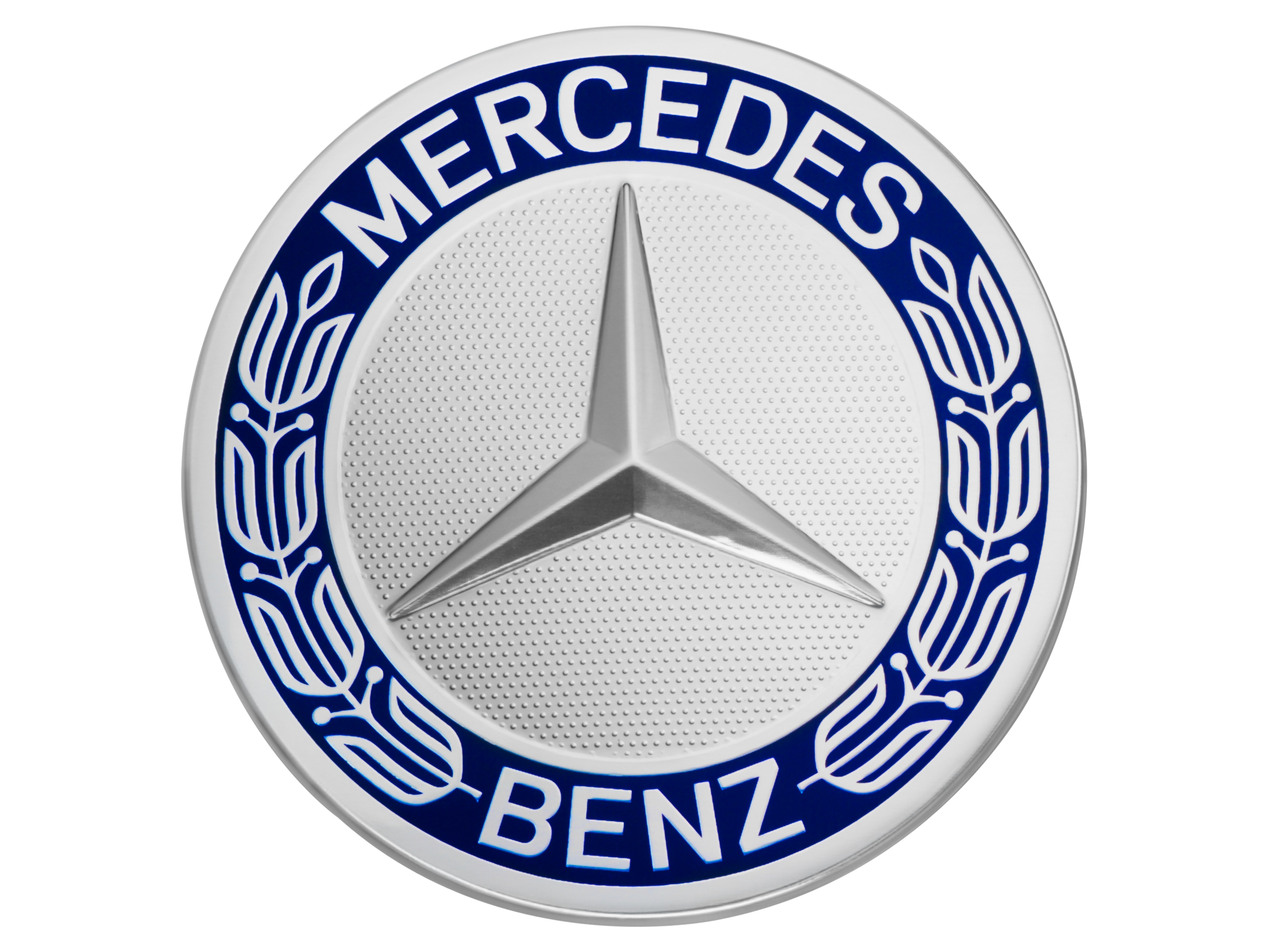 Hub cap, Star with laurel wreath, classic design - blue