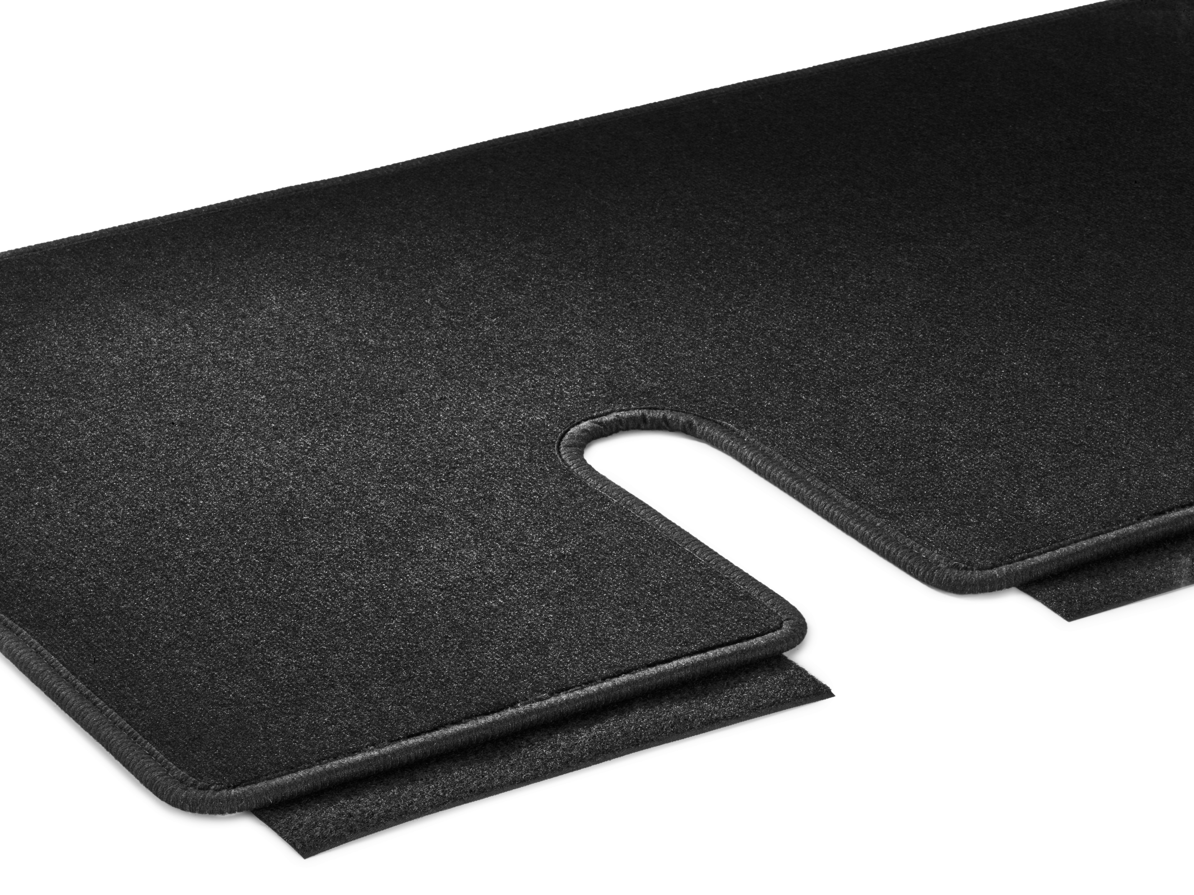 Velour floor mats, Luggage compartment, with single rail, Set of 1, IN1, U3R/UR3 - LHD/RHD, black