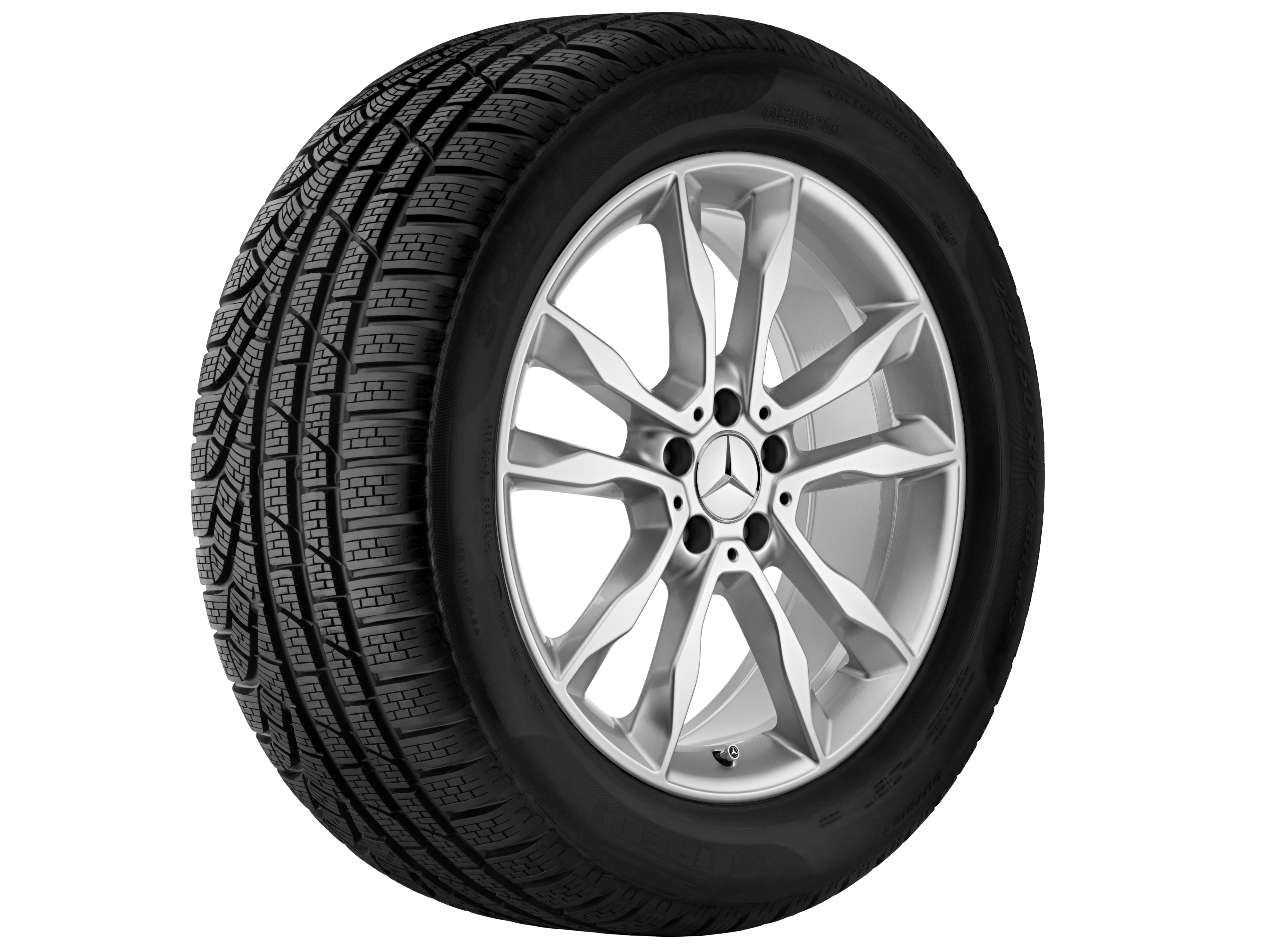 5-twin-spoke wheel, 48.3 cm (19-inch) - 8 J x 19 ET 43,5, vanadium silver, painted