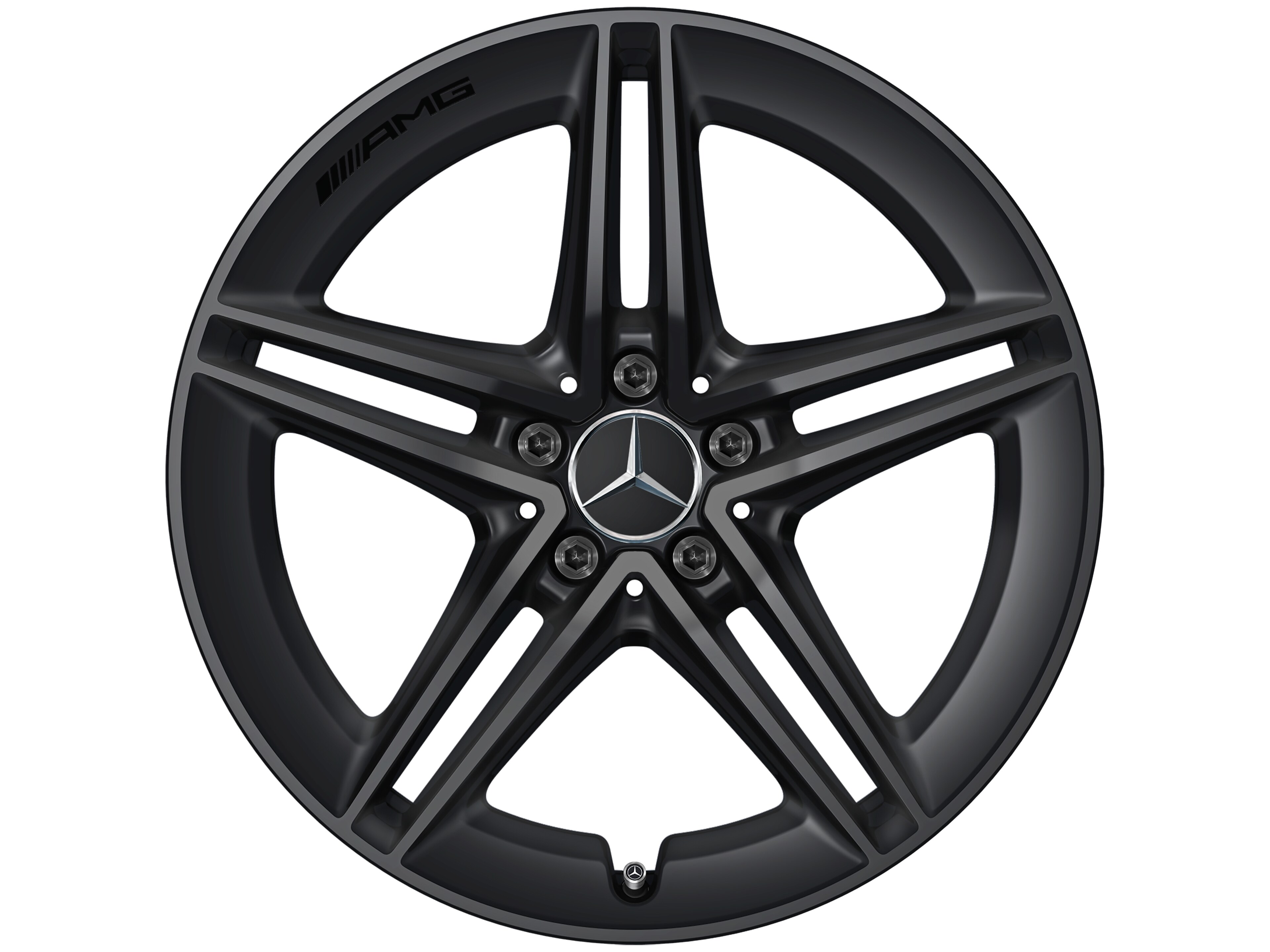 AMG 5-twin-spoke wheel, 48.3 cm (19-inch) - 8,5 J x 19 ET 46, matt black