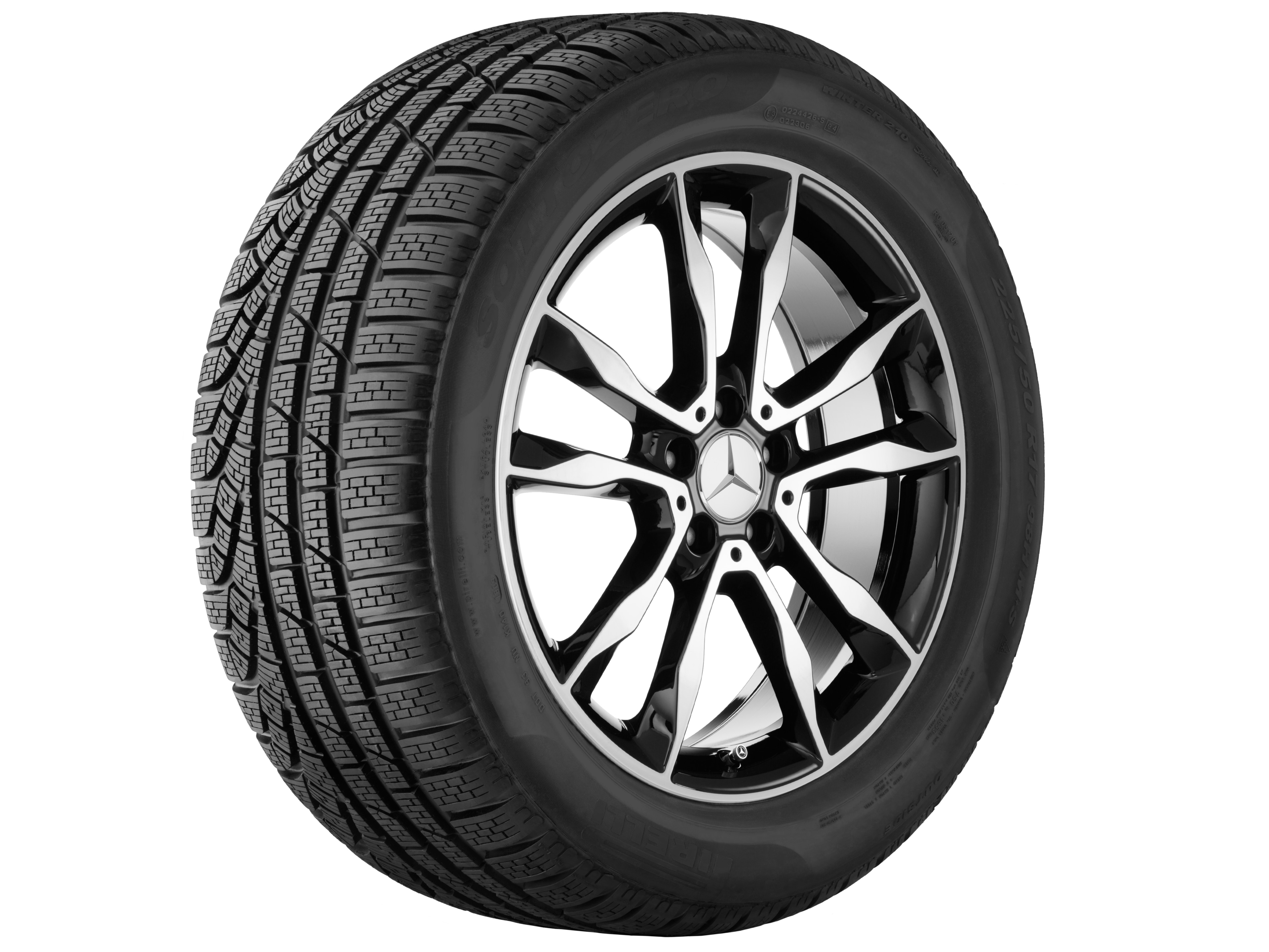 5-twin-spoke wheel, 48.3 cm (19-inch), High-sheen finish - 8 J x 19 ET 43,5, black, high-sheen