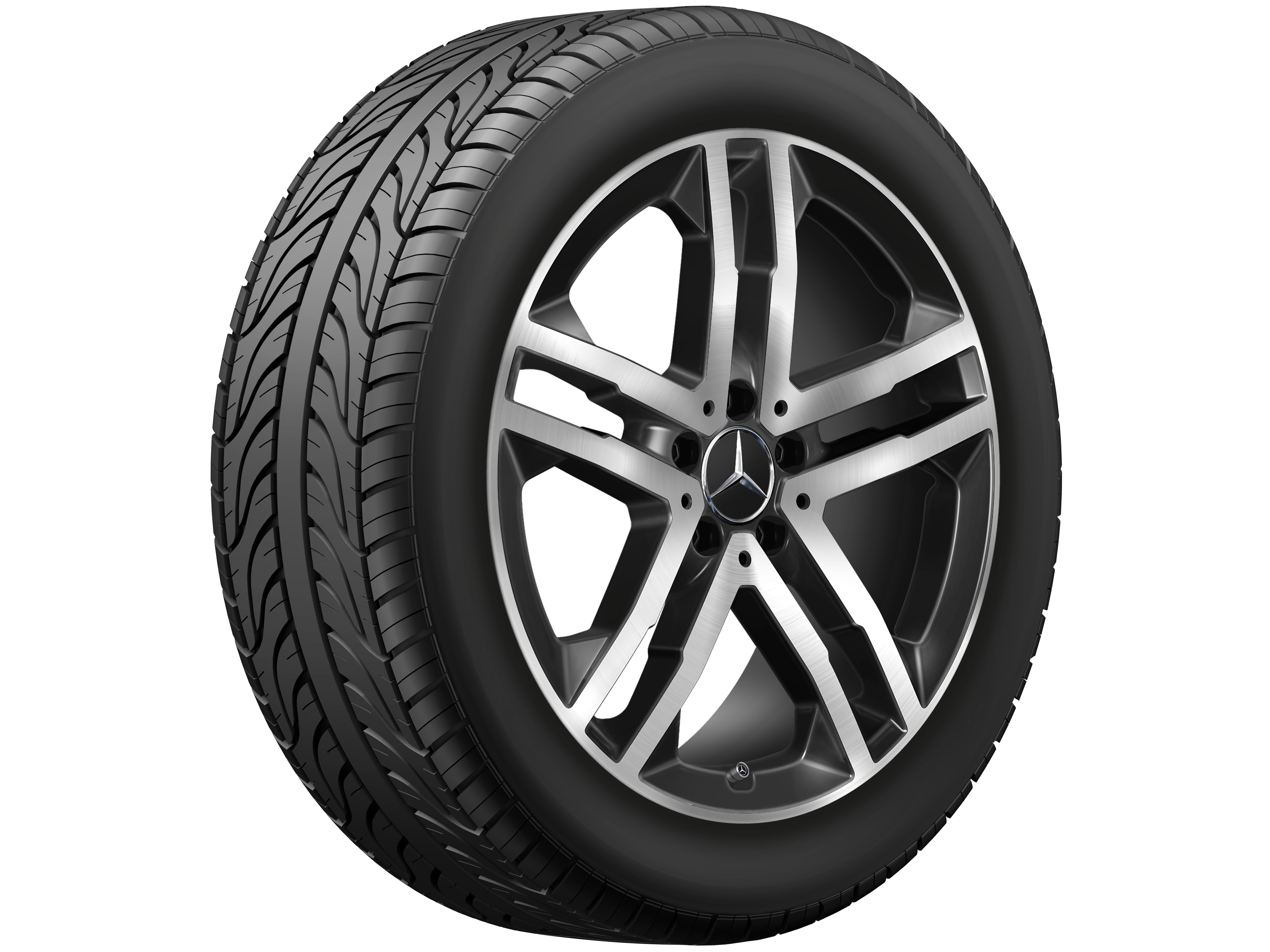 5-twin-spoke wheel, 48.3 cm (19-inch), High-sheen finish - 7,5 J x 19 ET 53, black, high-sheen