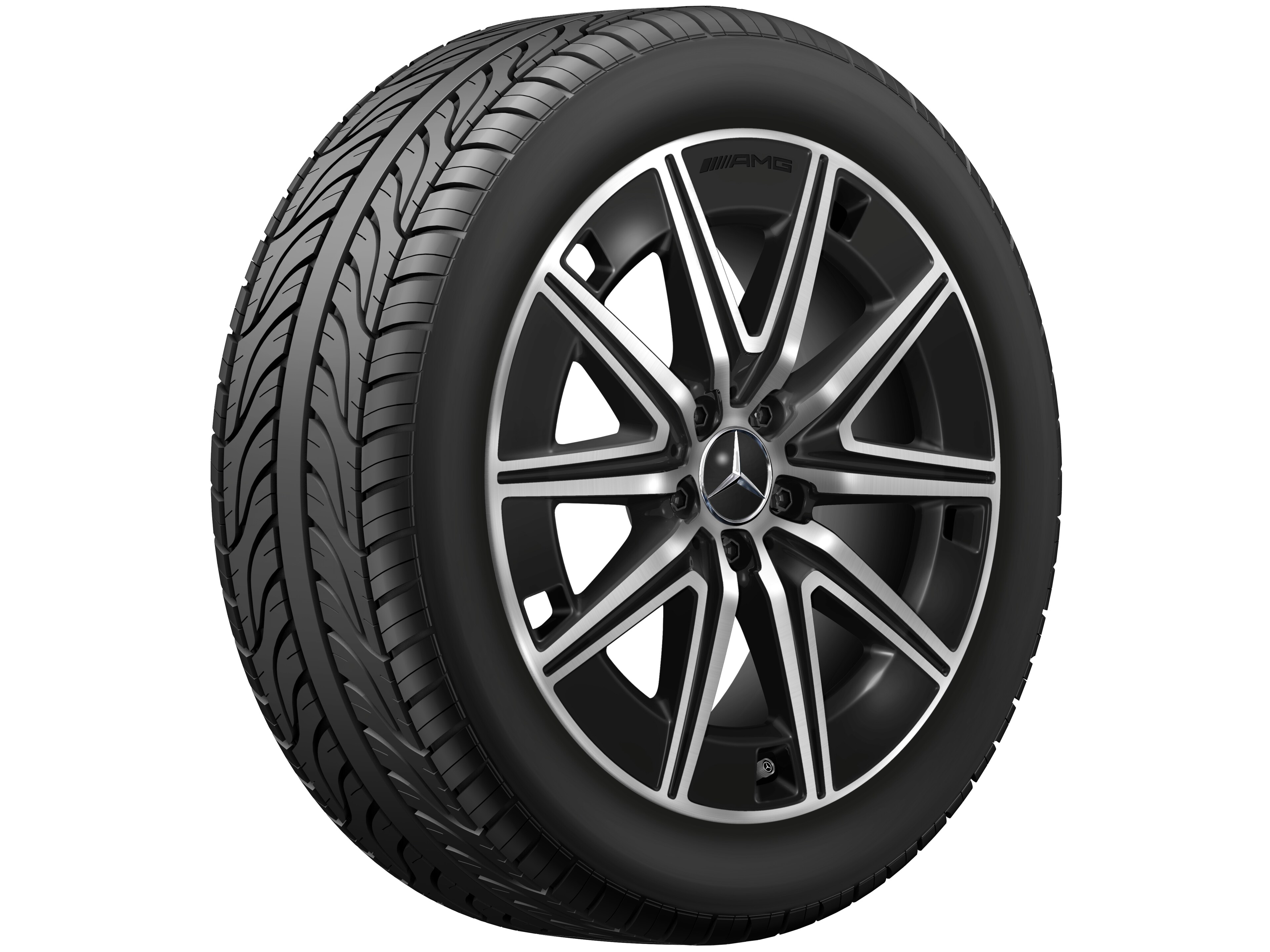 AMG 10-spoke wheel, 48.3 cm (19-inch) - 7,5 J x 19 ET 53,5, black, high-sheen