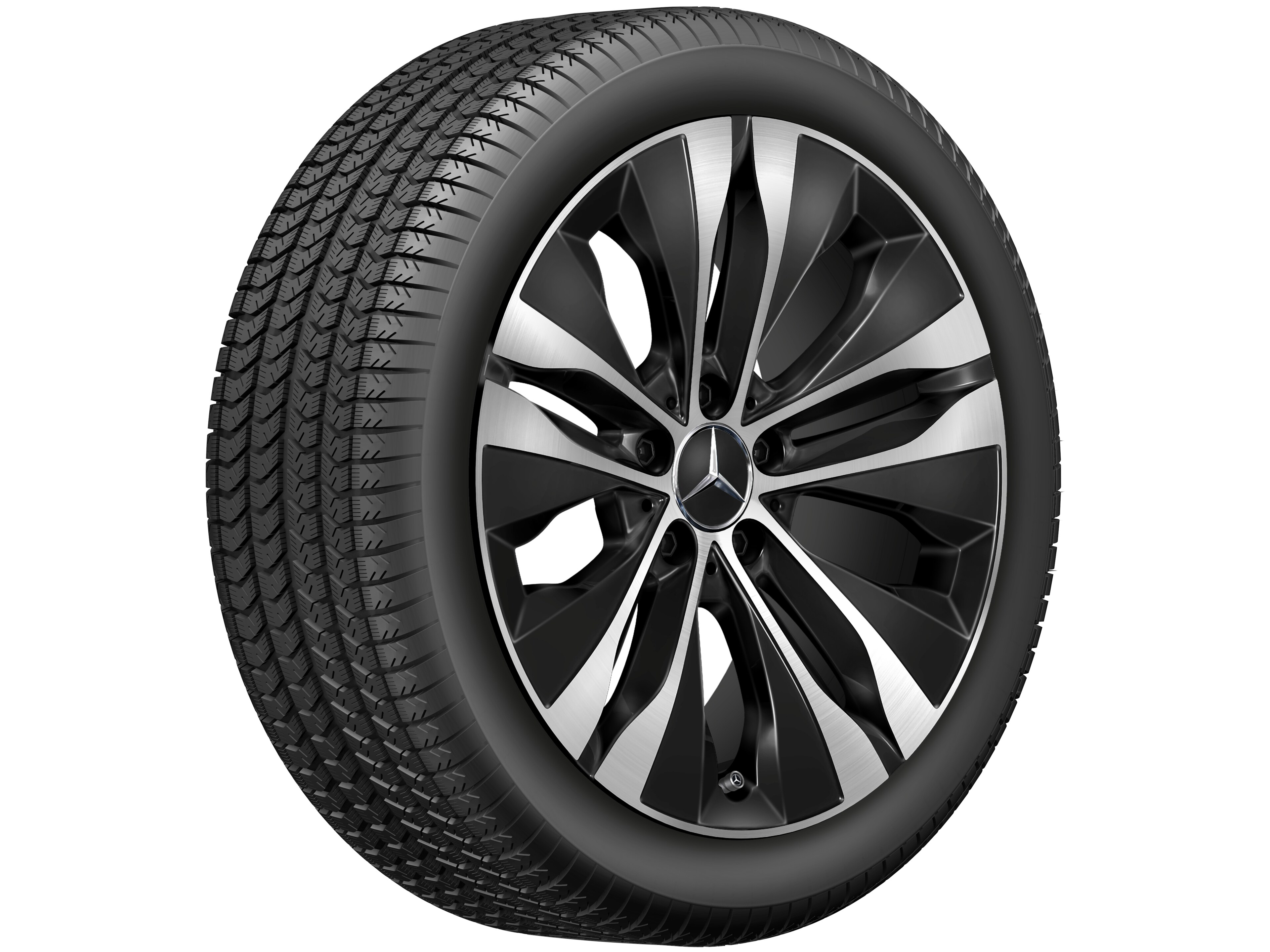 5-twin-spoke wheel, Aero, 45.7 cm (18-inch), High-sheen finish - 7,5 J x 18 ET 40, black, high-sheen