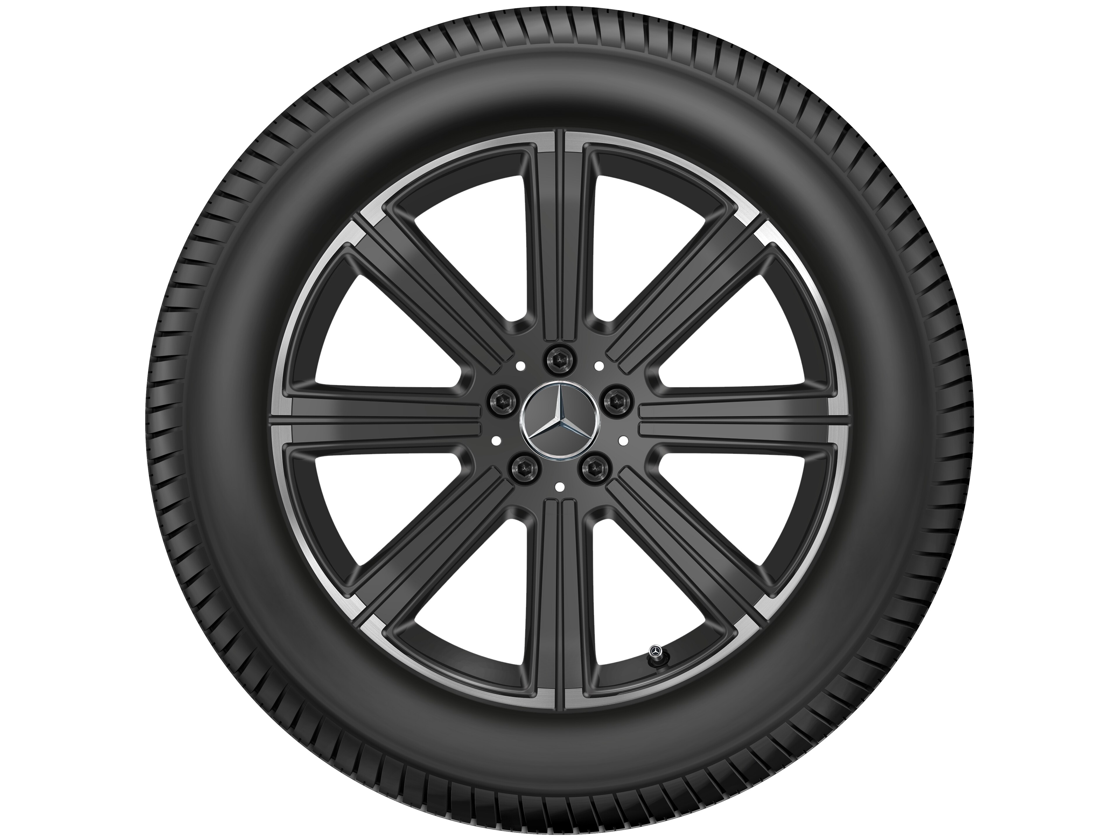 8-spoke wheel, 50.8 cm (20-inch), High-sheen rim flange - 8,5 J x 20 ET 62,5, black, high-sheen