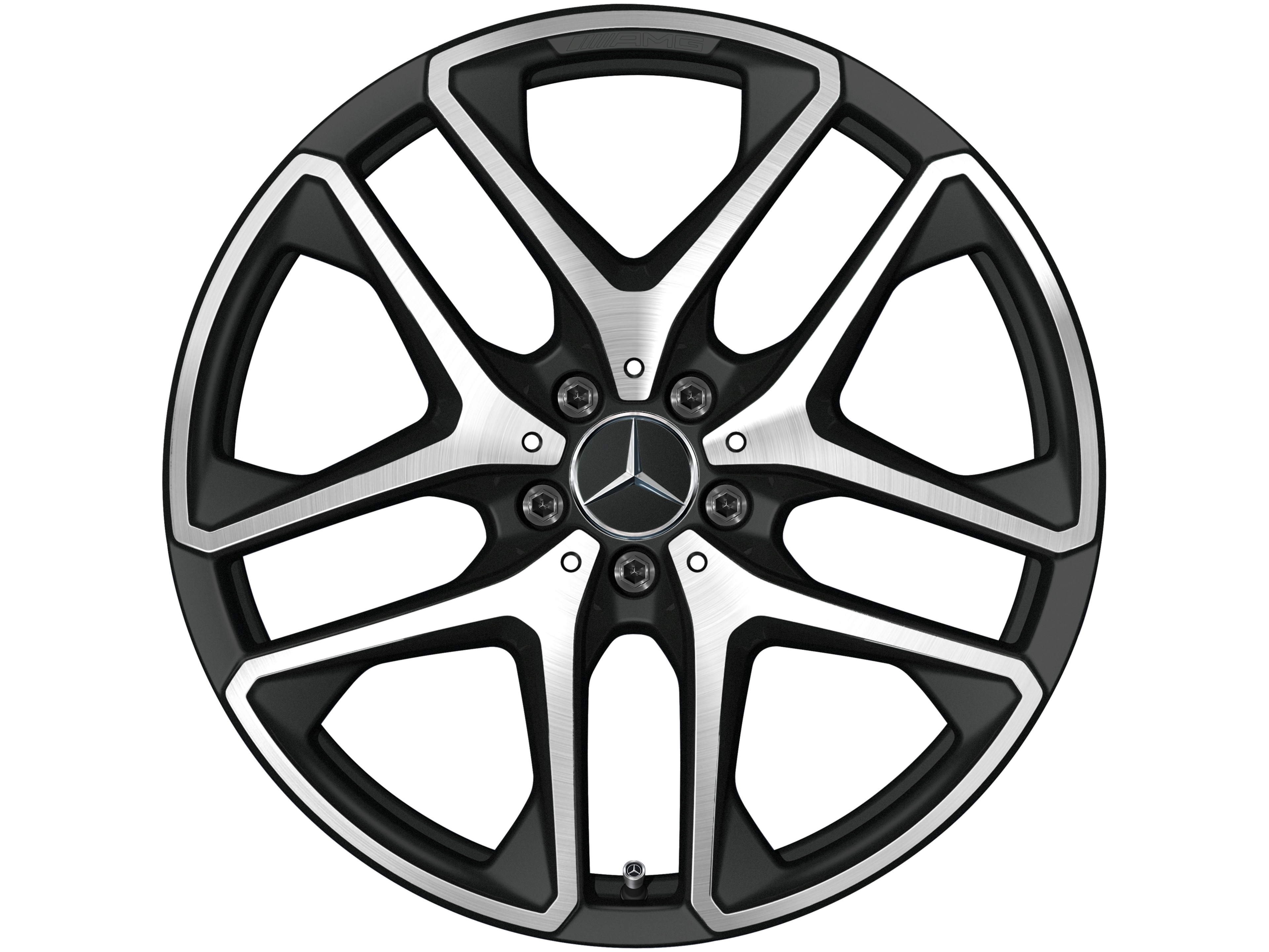 AMG 5-twin-spoke wheel, 50.8 cm (20-inch) - 9,5 J x 20 ET 30, matt black, high-sheen