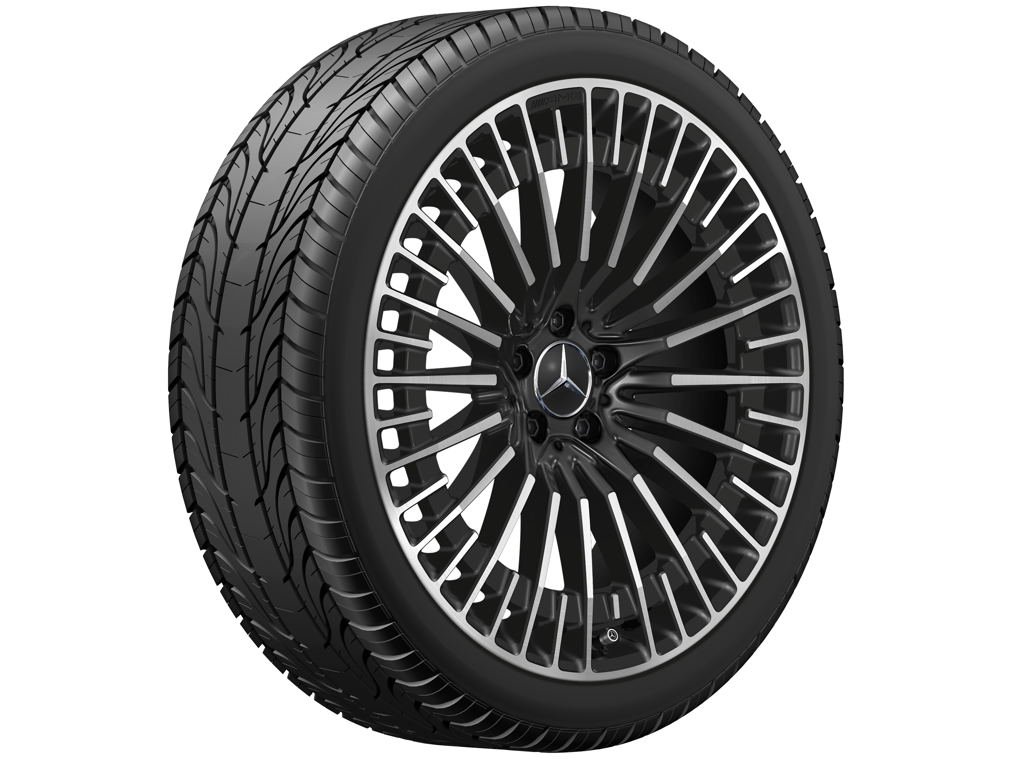 AMG multi-spoke wheel, 53.3 cm (21-inch) - 9 J x 21 ET 31, black, high-sheen