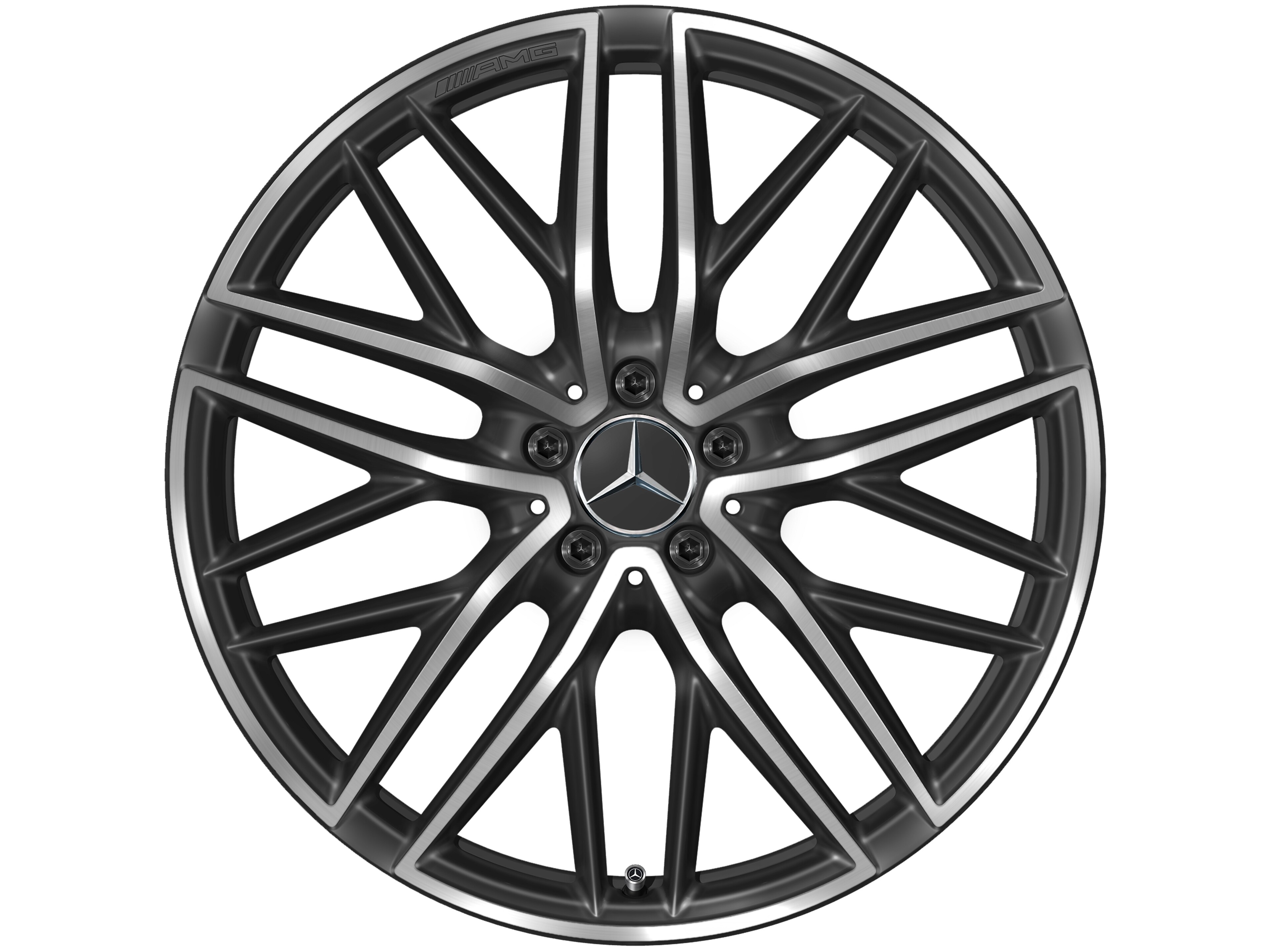 AMG 5-twin-spoke wheel, 53.3 cm (21-inch) - 9,5 J x 21 ET 22, black, high-sheen