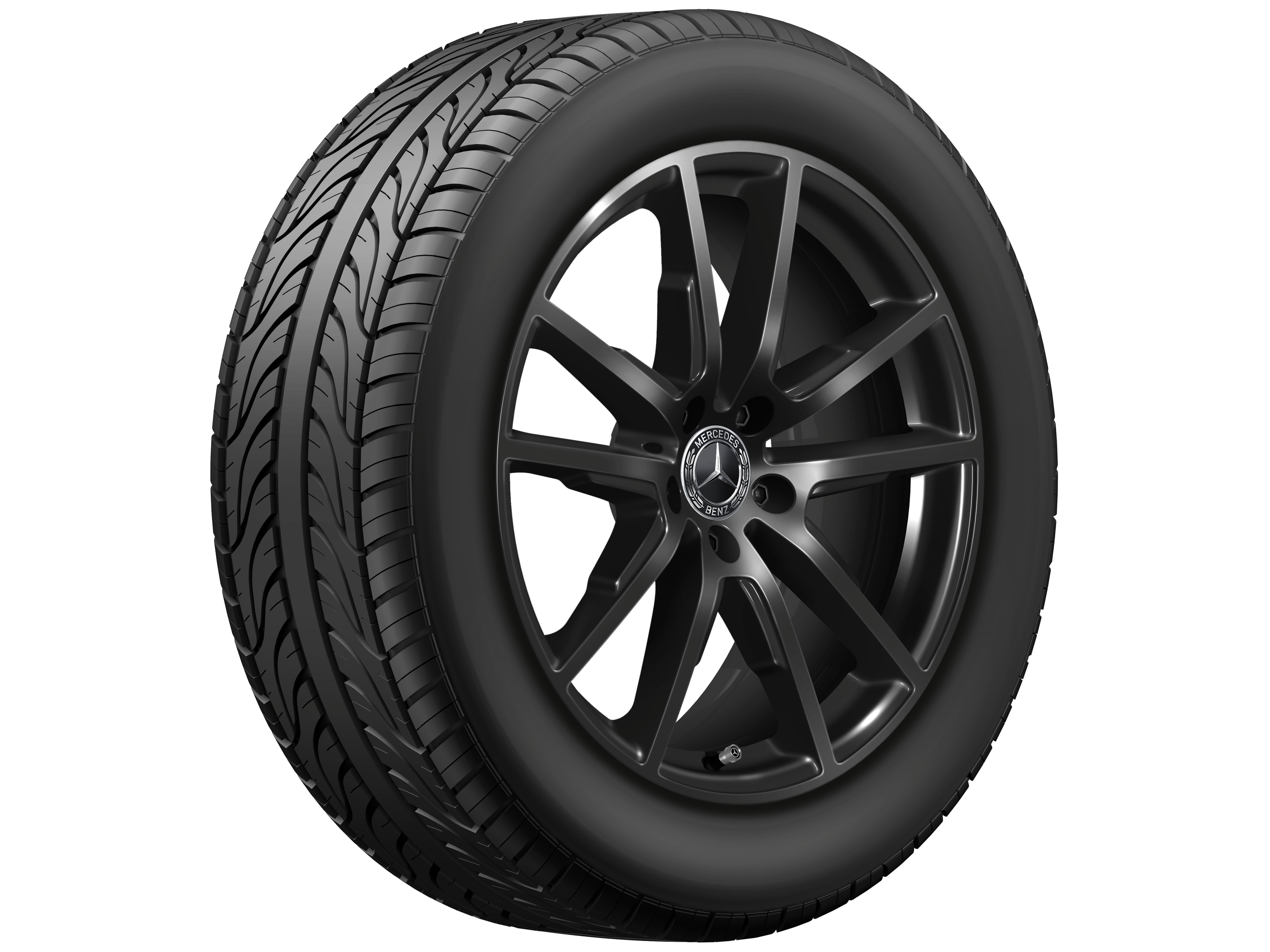 5-twin-spoke wheel, 48.3 cm (19-inch) - 8 J x 19 ET 36, black, painted