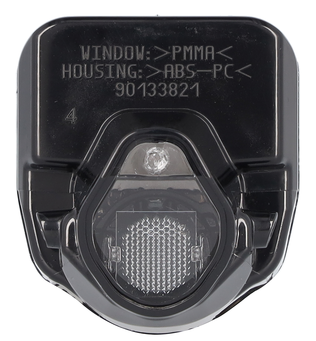 Projector, for lighting with Mercedes-Benz Pattern - Plastic, black