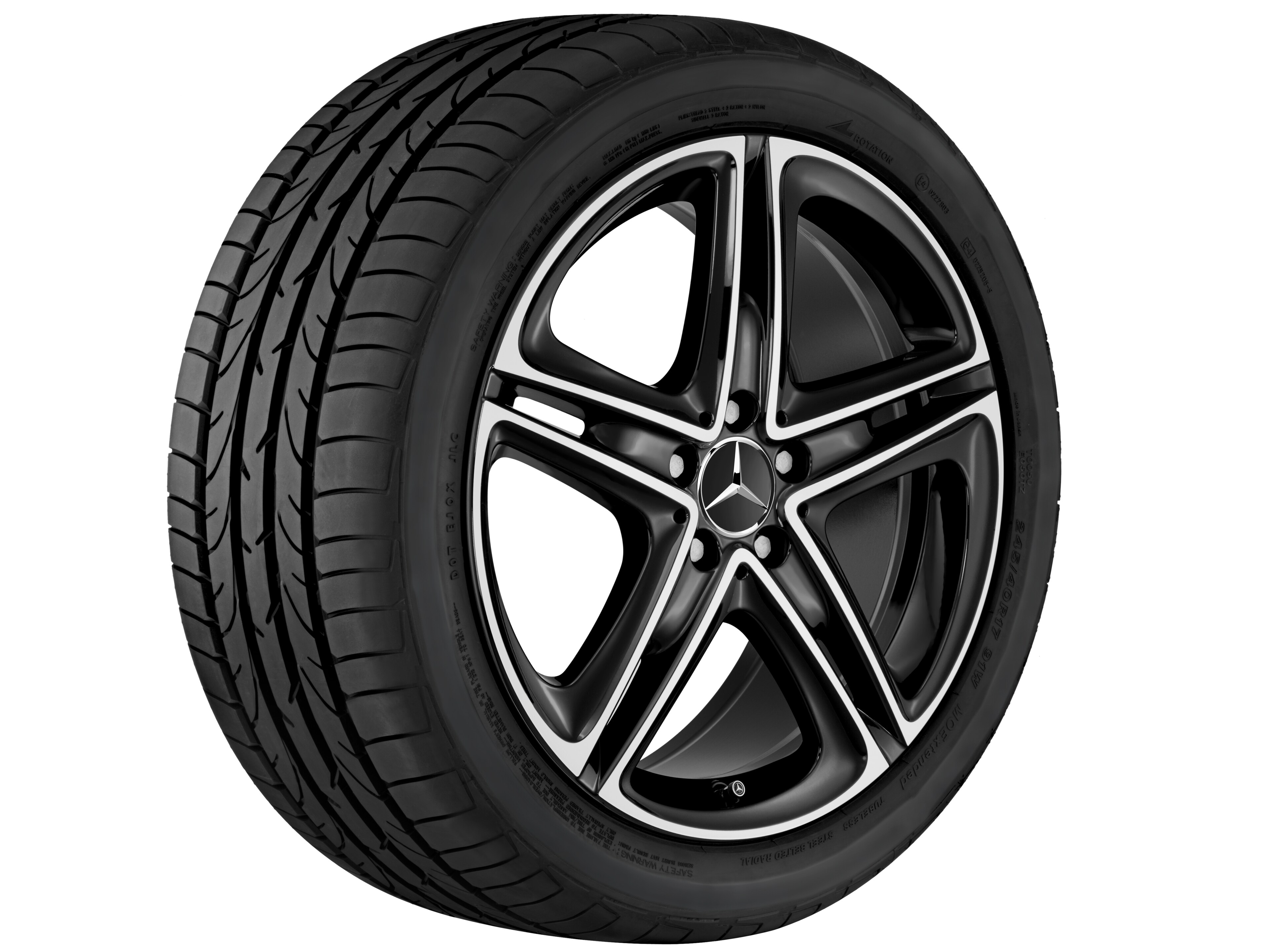 5-twin-spoke wheel, 48.3 cm (19-inch), High-sheen finish - 9 J x 19 ET 53, black, high-sheen