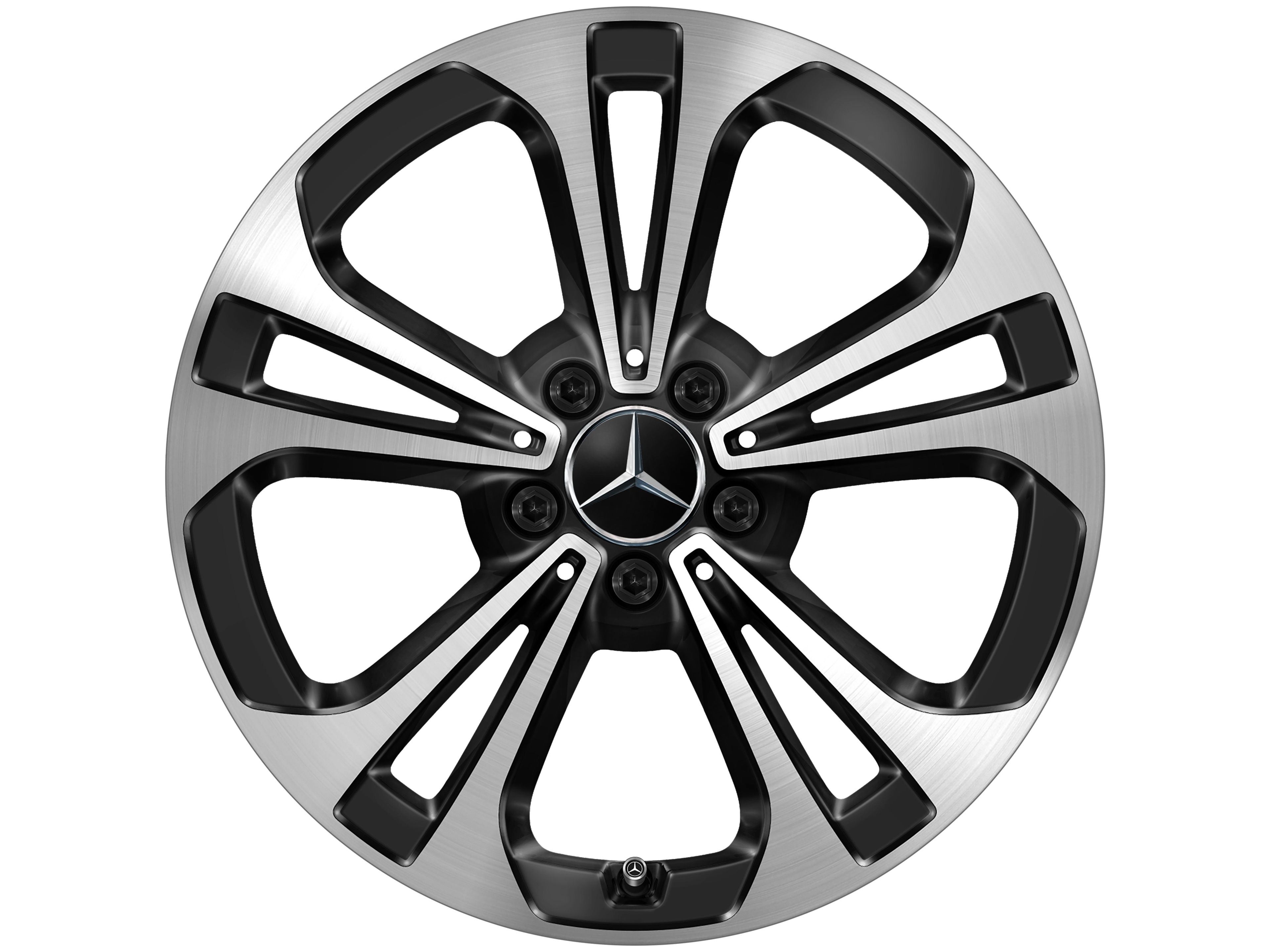 5-twin-spoke wheel, Aero, 45.7 cm (18-inch), High-sheen finish - 7,5 J x 18 ET 40, black, high-sheen