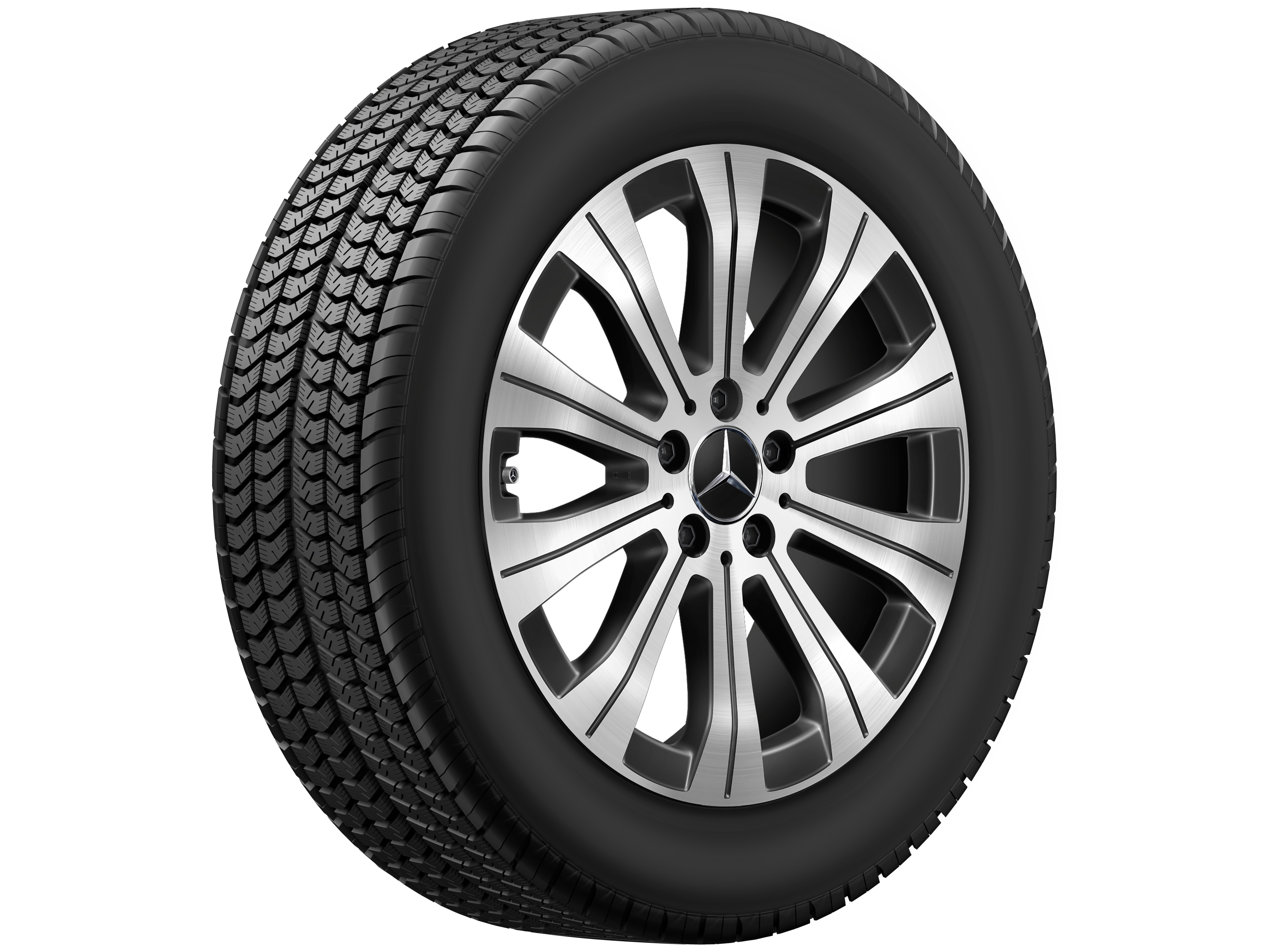 10-spoke wheel, 45.7 cm (18-inch) - 6,5 J x 18 ET 44,5, black, high-sheen