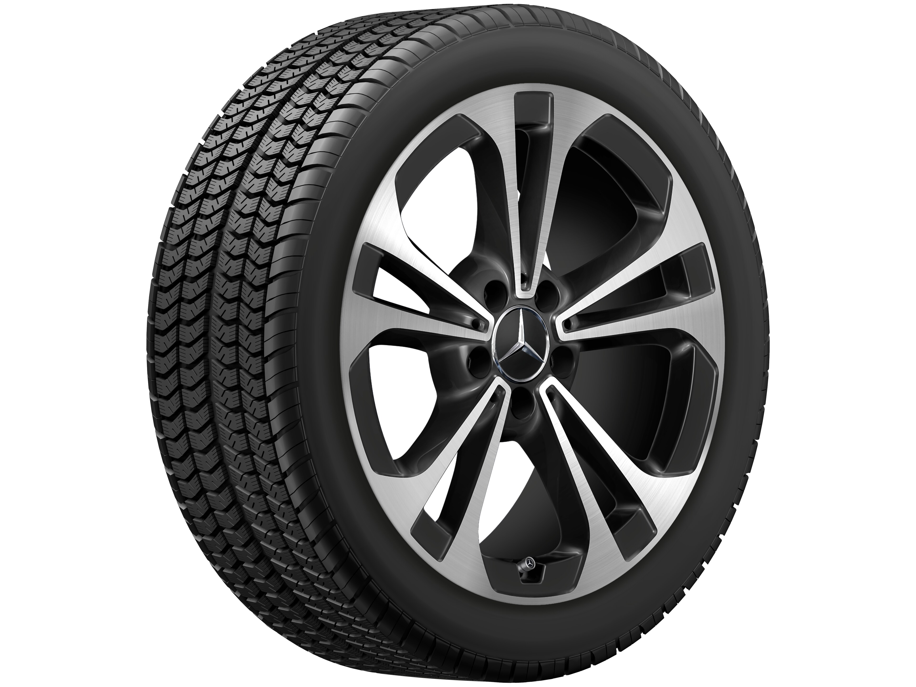 5-twin-spoke wheel, Aero, 45.7 cm (18-inch), High-sheen finish - 7,5 J x 18 ET 40, black, high-sheen