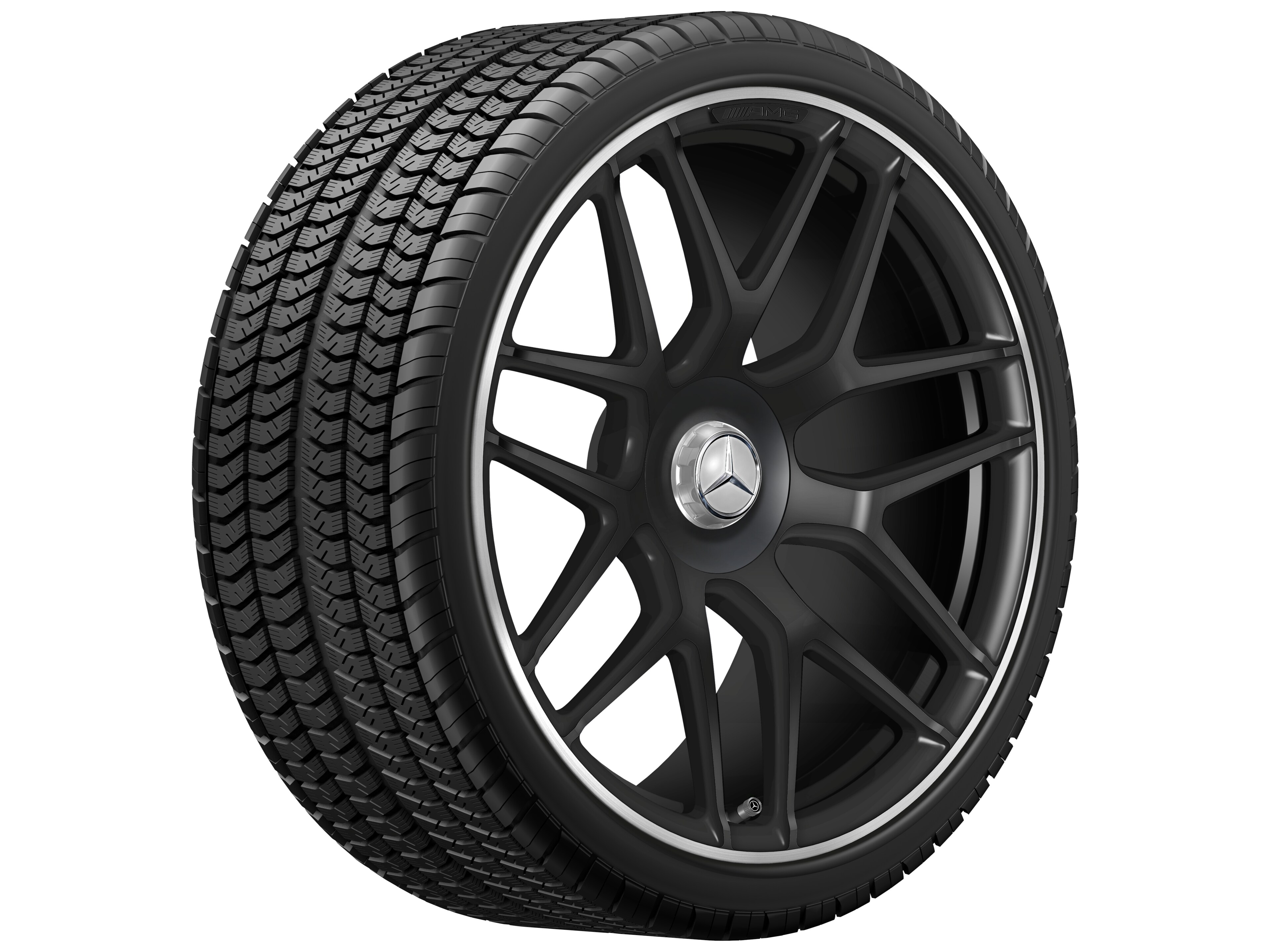 AMG forged wheel in cross-spoke design, 53.3 cm (21-inch), High-sheen rim flange - 11,5 J x 21 ET 30, matt black