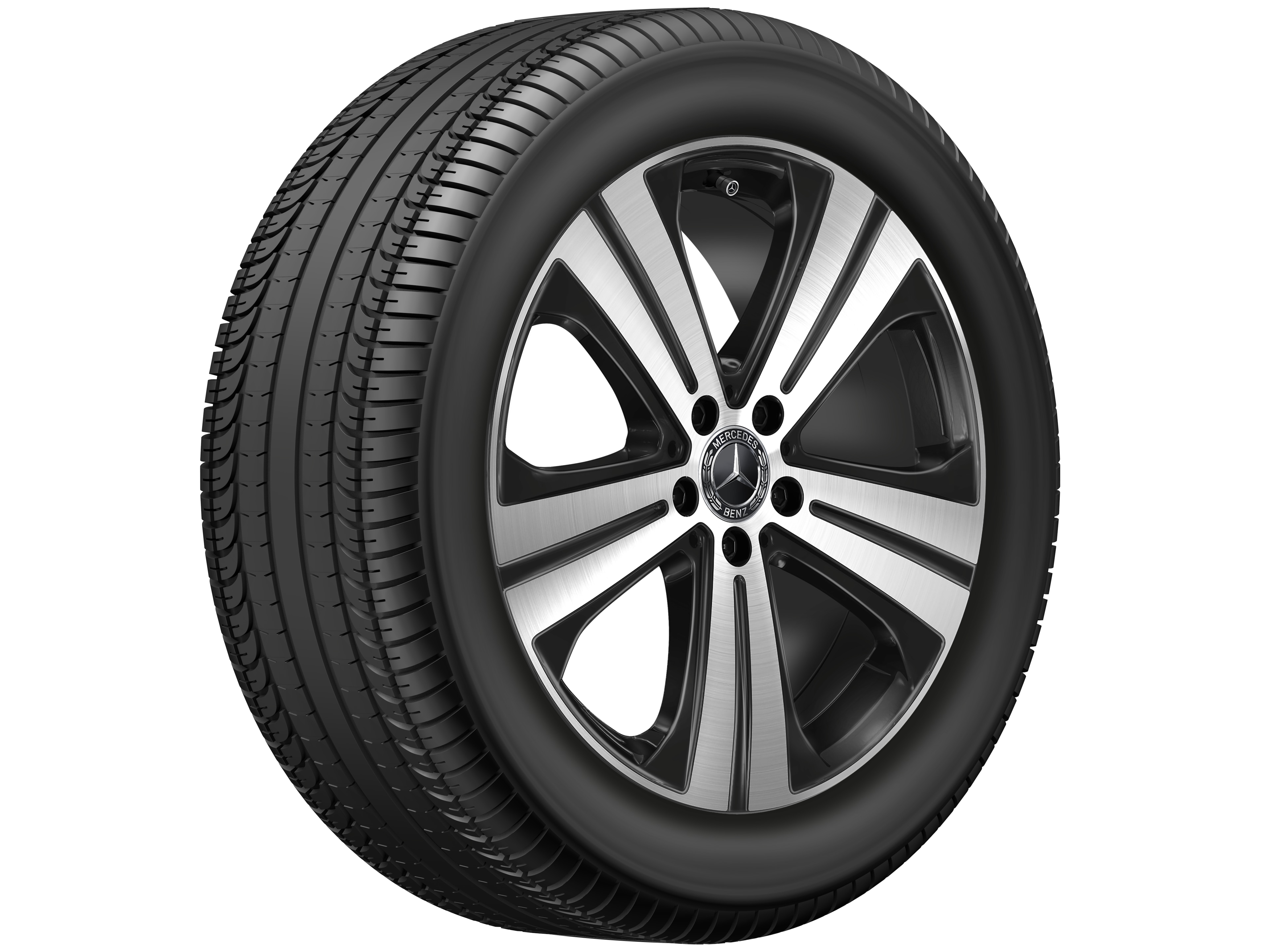 5-spoke wheel, 48.3 cm (19-inch), High-sheen finish - 8 J x 19 ET 61, black, high-sheen
