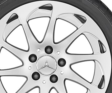 10-spoke wheel, 43.2 cm (17-inch) - 8 J x 17 ET 30, titanium silver, painted