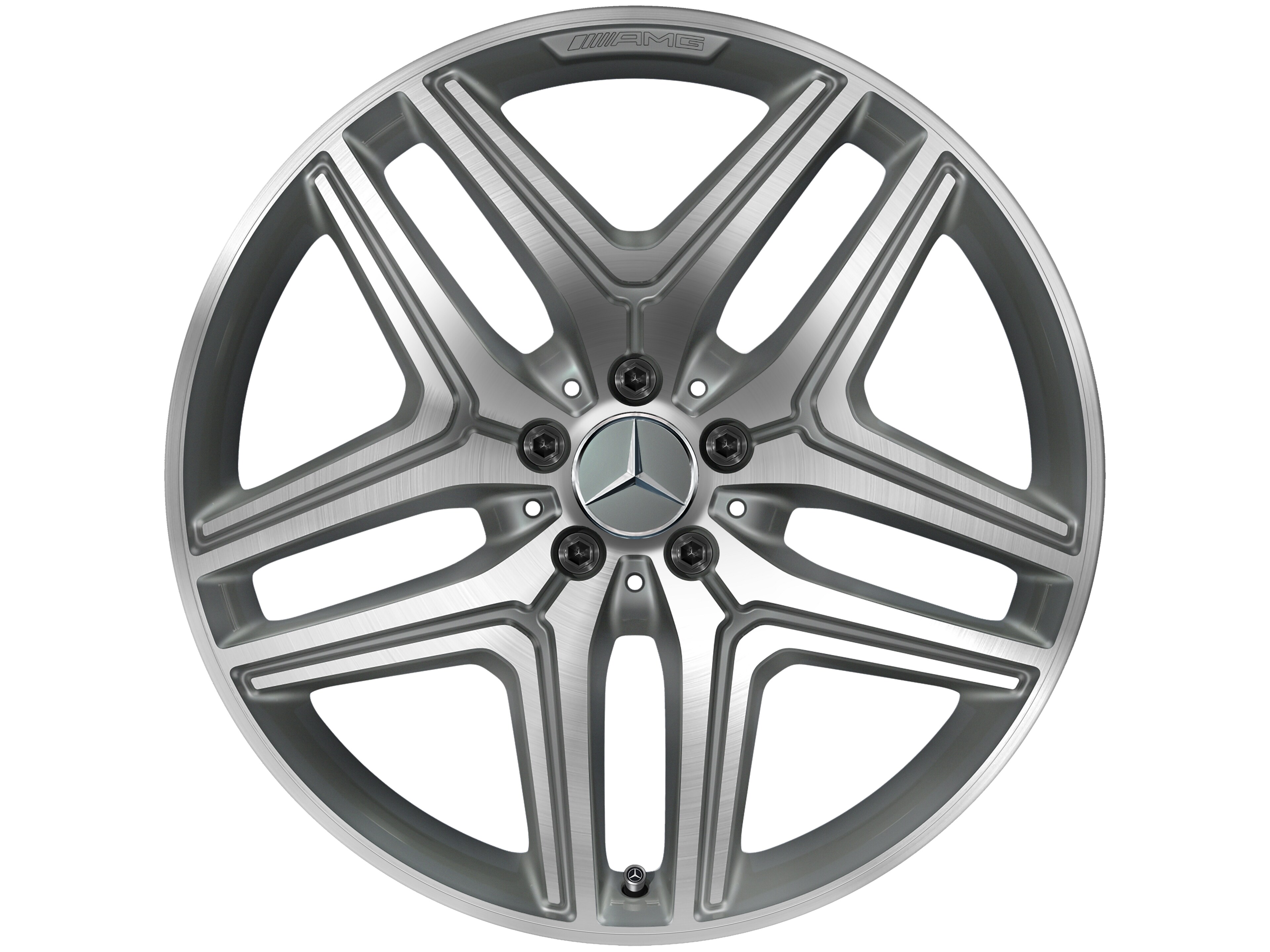AMG 5-twin-spoke wheel, 50.8 cm (20-inch) - 8,5 J x 20 ET 51,5, titanium grey, high-sheen