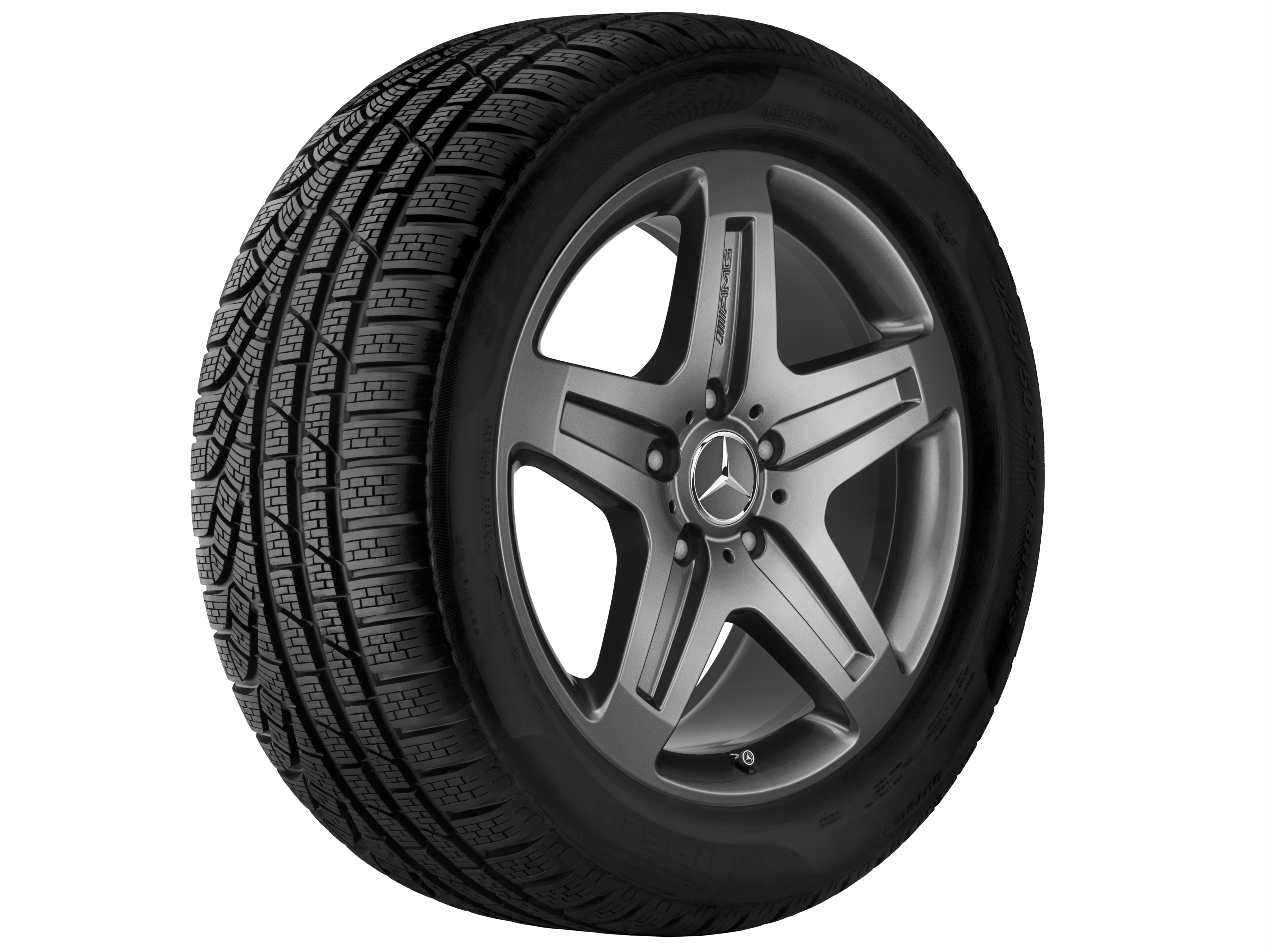 AMG 5-spoke wheel, 48.3 cm (19-inch) - 9,5 J x 19 ET 50, titanium grey