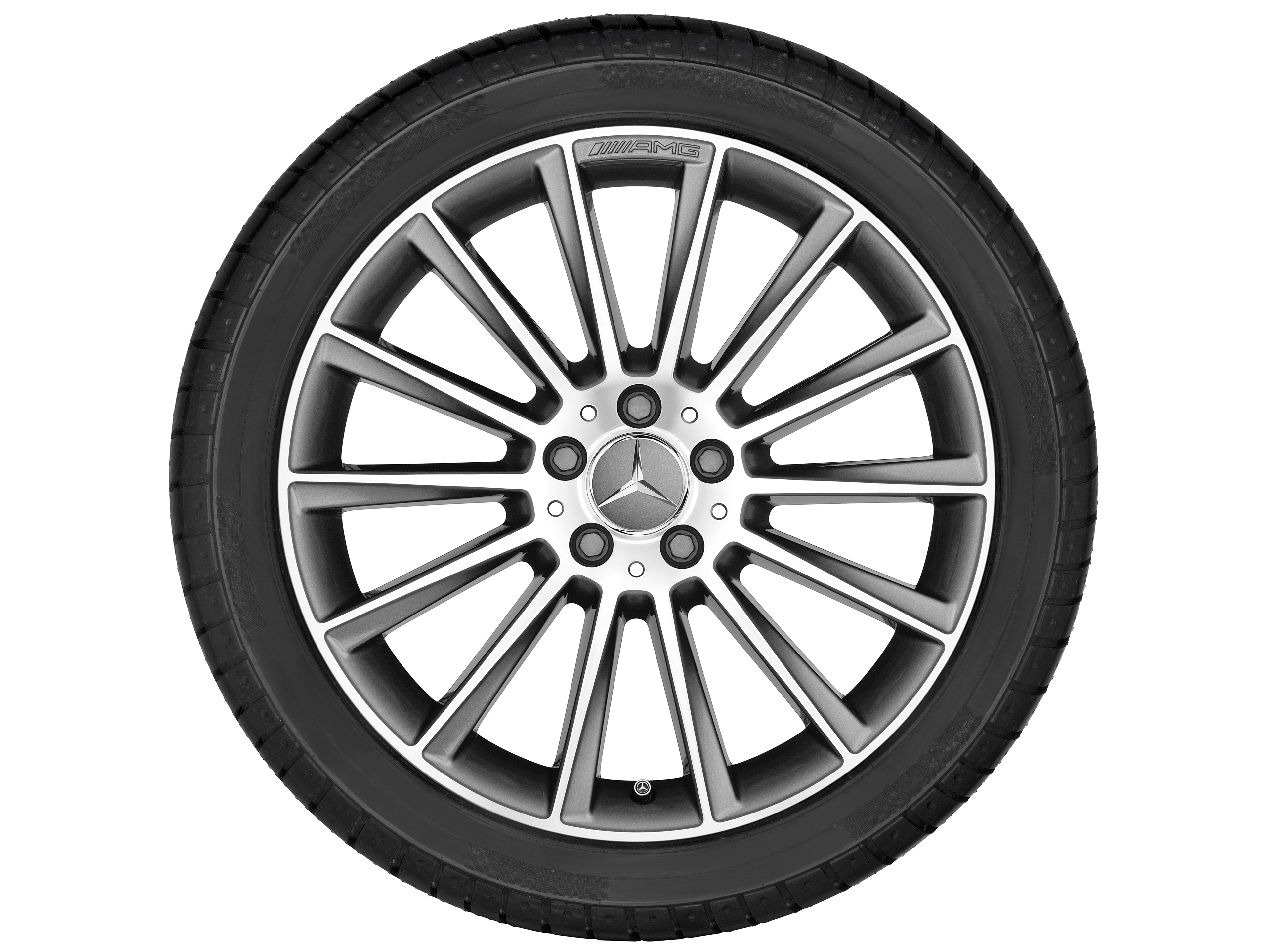 AMG multi-spoke wheel, 50.8 cm (20-inch) - 8 J x 20 ET 43, titanium grey, high-sheen