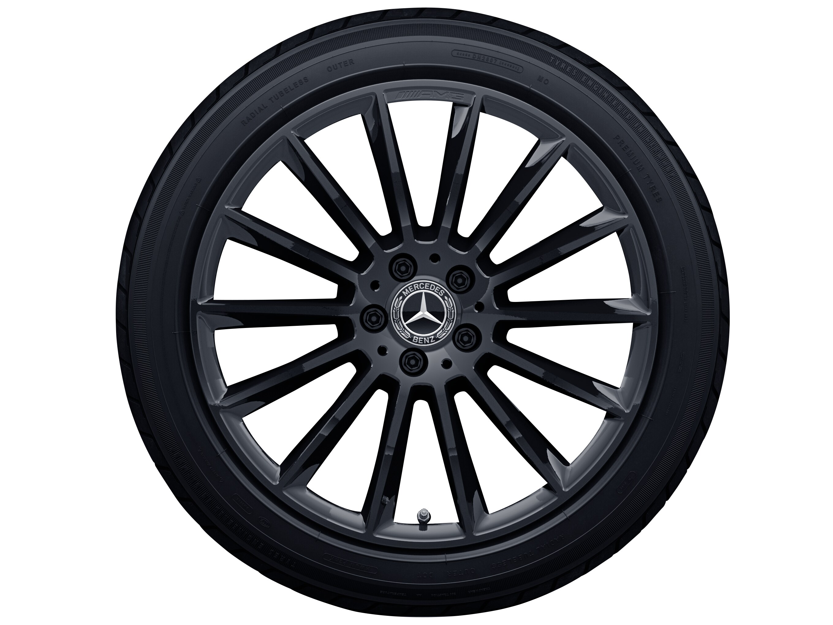 AMG multi-spoke wheel, 48.3 cm (19-inch) - 8 J x 19 ET 43,5, black, glossy