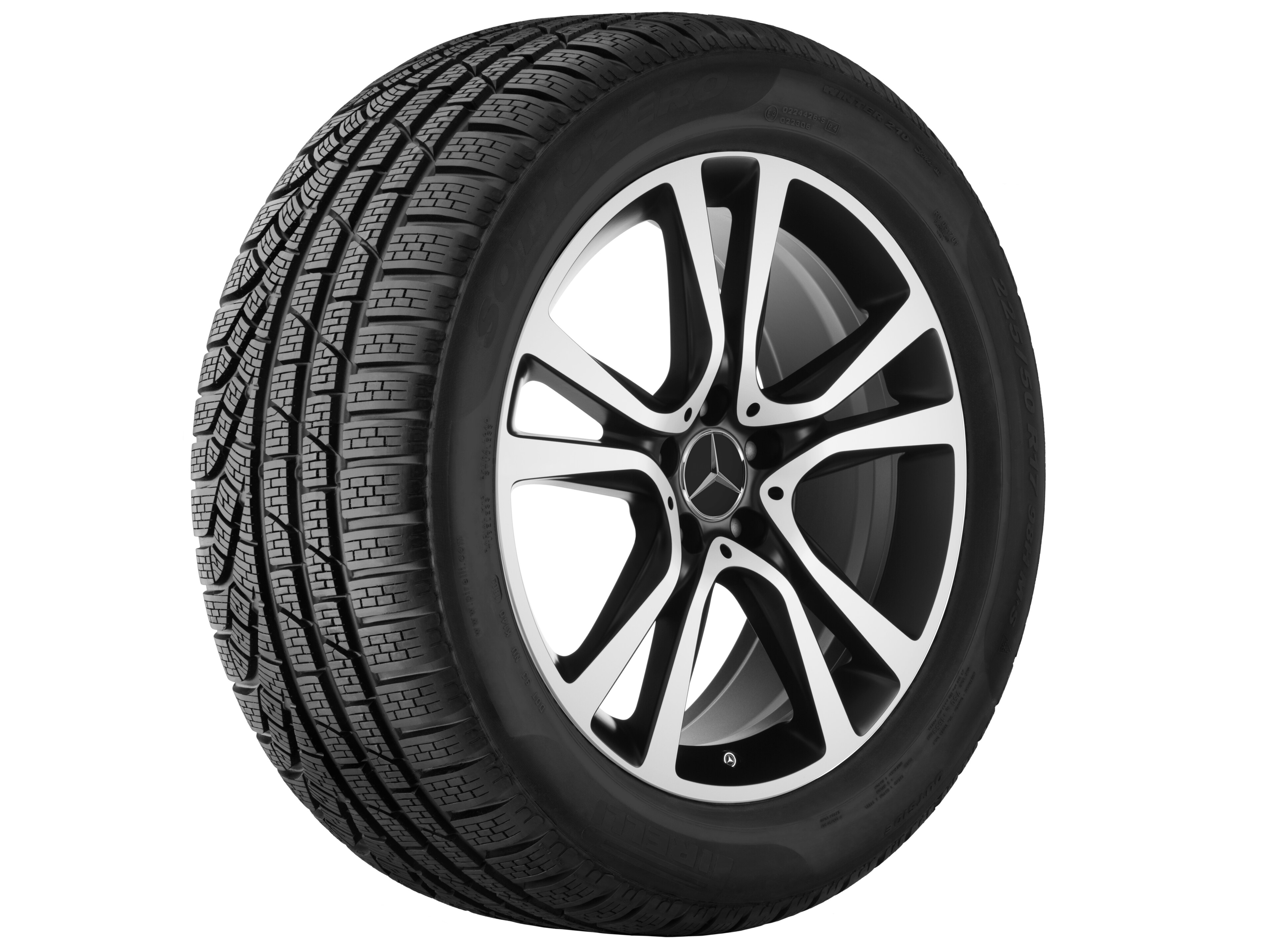 5-twin-spoke wheel, 48.3 cm (19-inch), High-sheen finish - 8,5 J x 19 ET 48, matt black, high-sheen