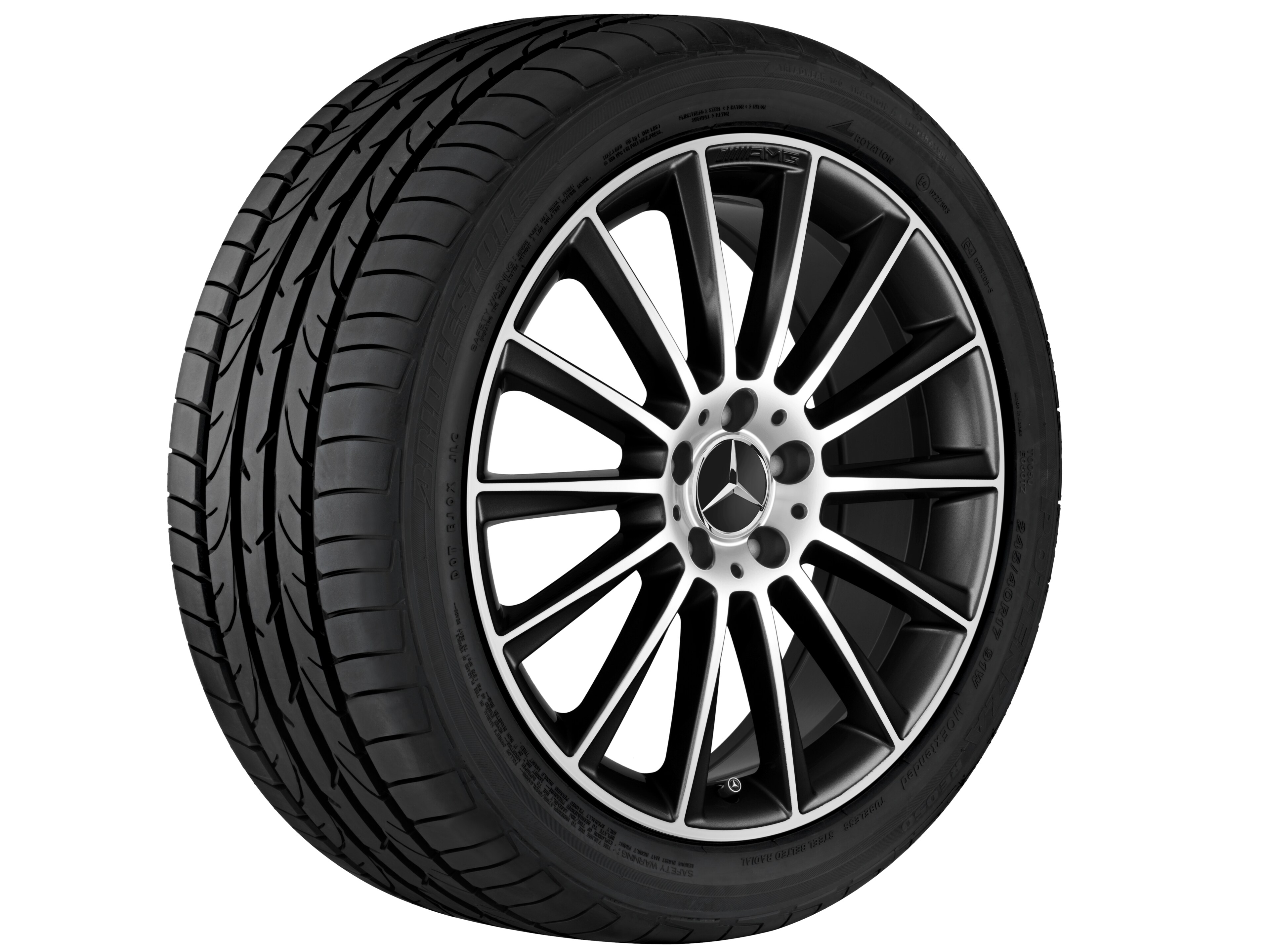 AMG multi-spoke wheel, 48.3 cm (19-inch) - 7,5 J x 19 ET 33, black, high-sheen