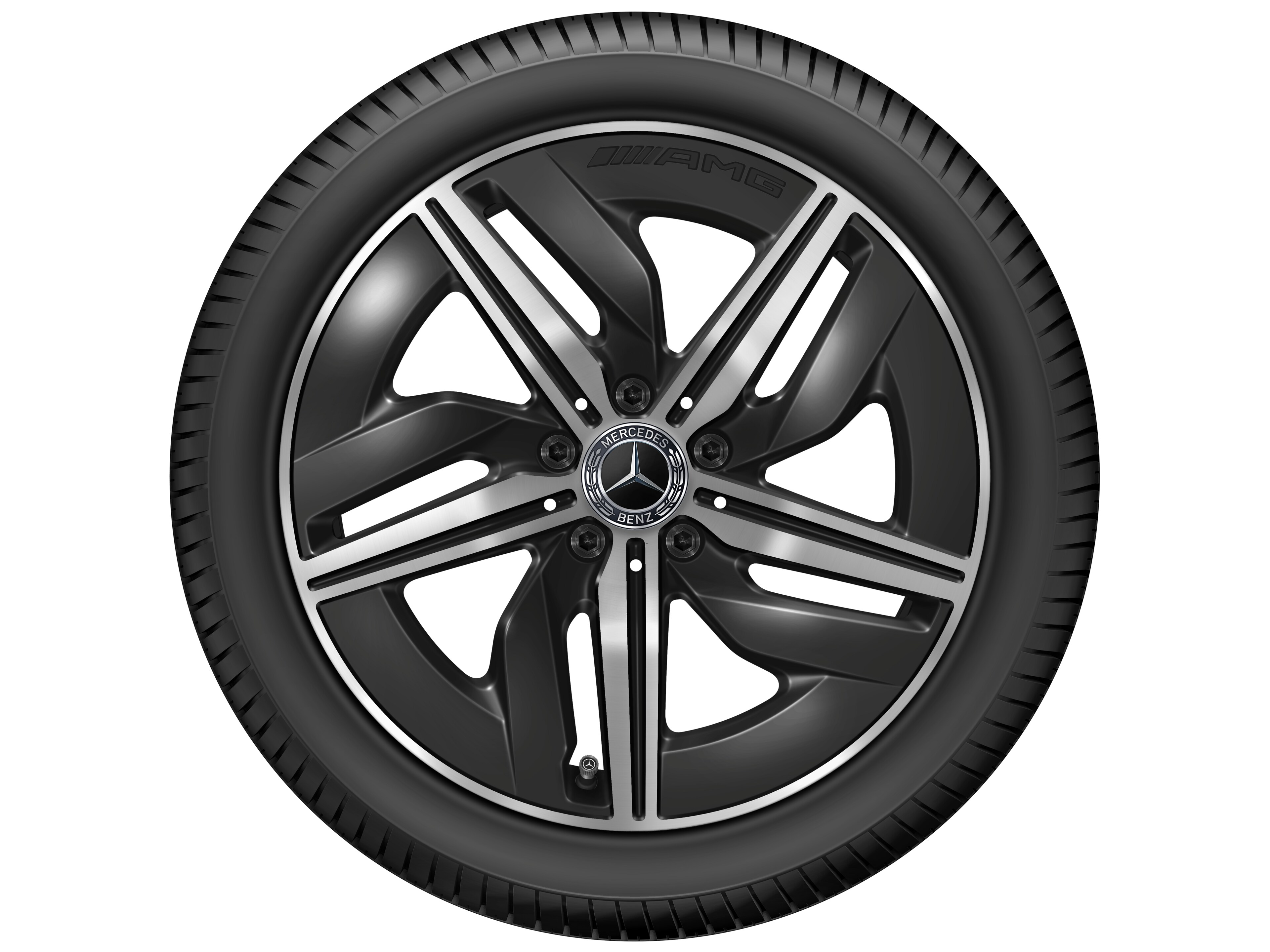 AMG 5-spoke wheel, 45.7 cm (18-inch) - 7,5 J x 18 ET 48,4, black, high-sheen
