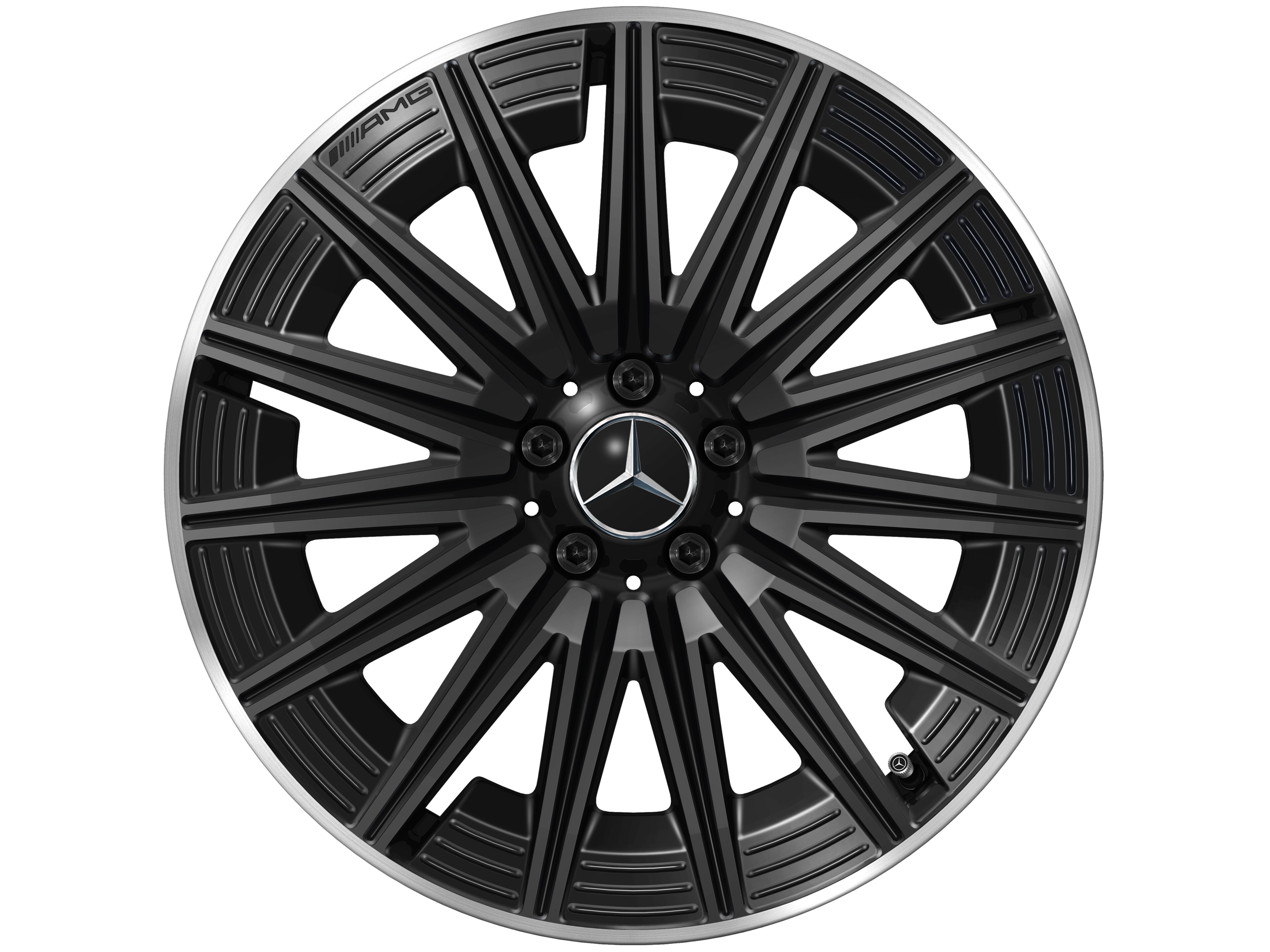 AMG multi-spoke wheel, 50.8 cm (20-inch), High-sheen rim flange - 8 J x 20 ET 48, black, high-sheen rim flange