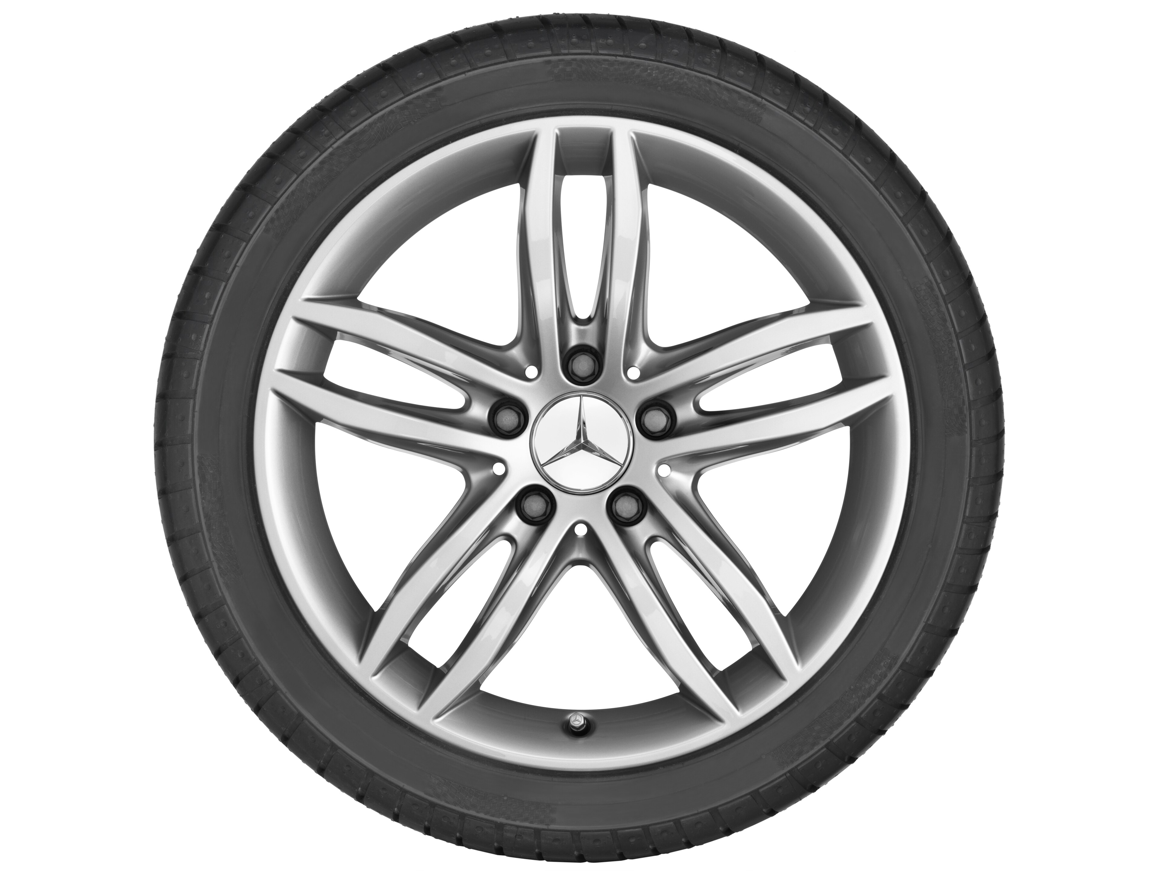 5-twin-spoke wheel, 43.2 cm (17-inch) - 7,5 J x 17 ET 47, titanium silver