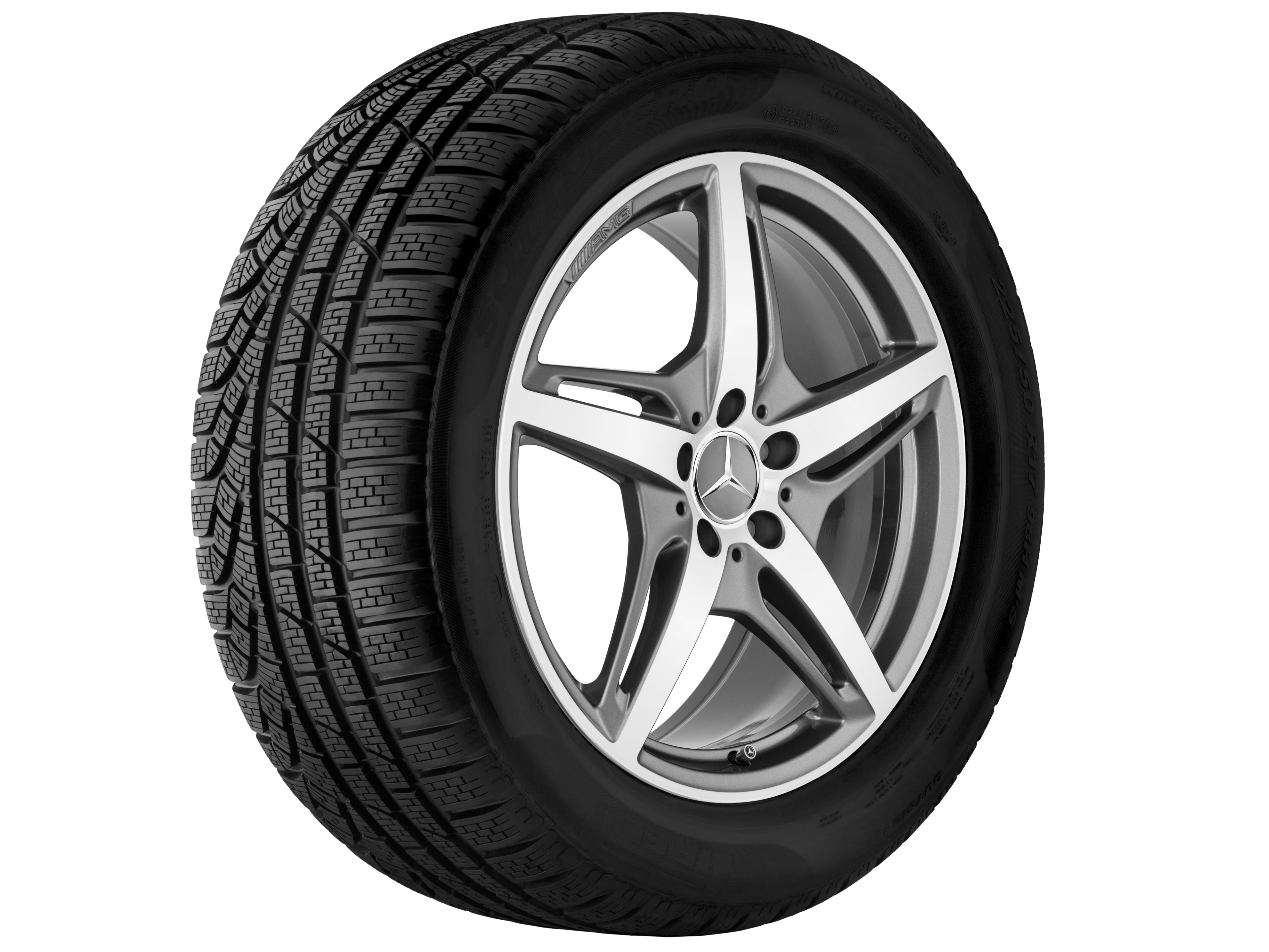 AMG 5-spoke wheel, 50.8 cm (20-inch), High-sheen finish - 11 J x 20 ET 68, titanium grey, high-sheen