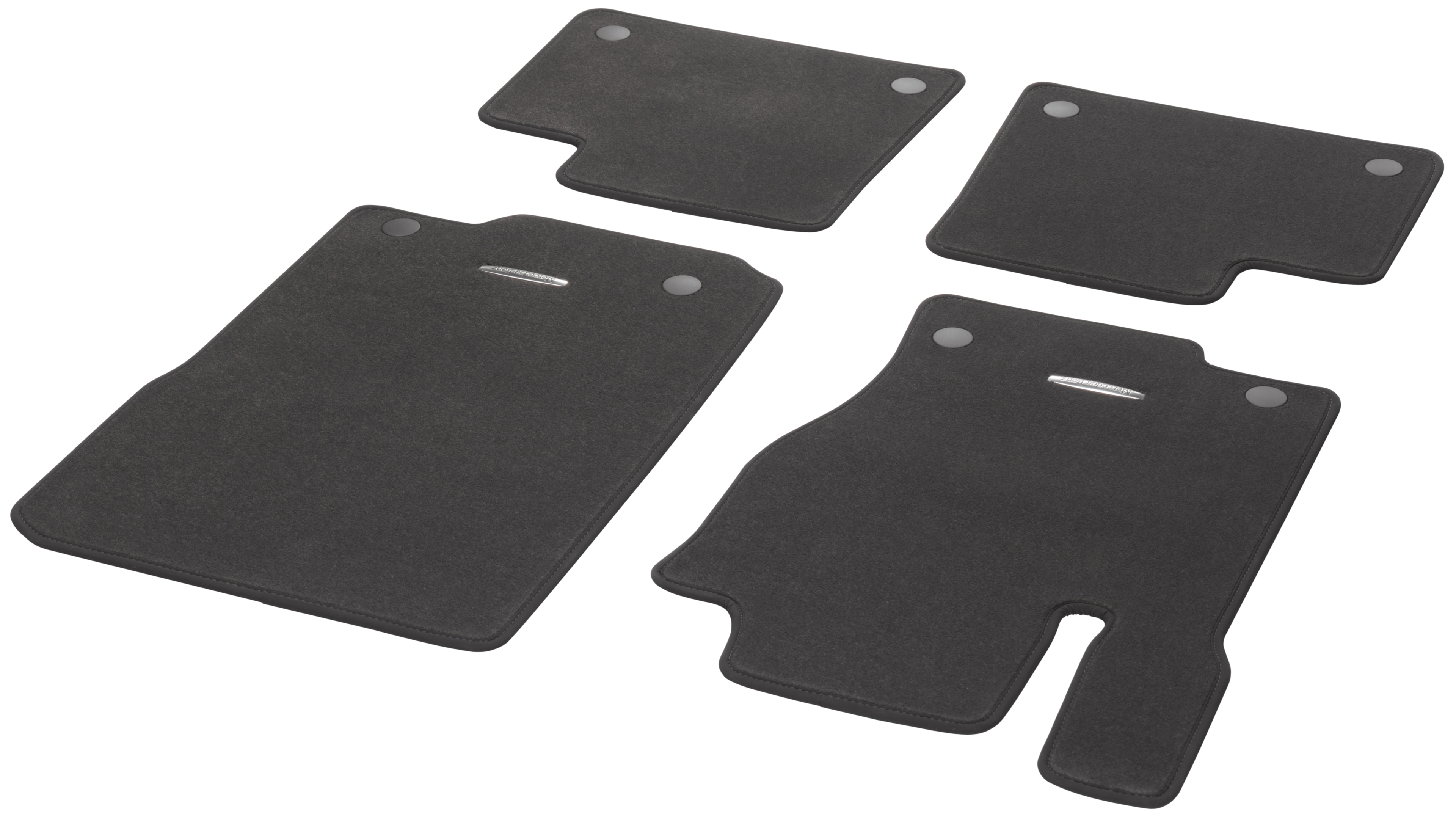 Velour floor mats CLASSIC, Set, Set of 4 - LHD, basalt grey
