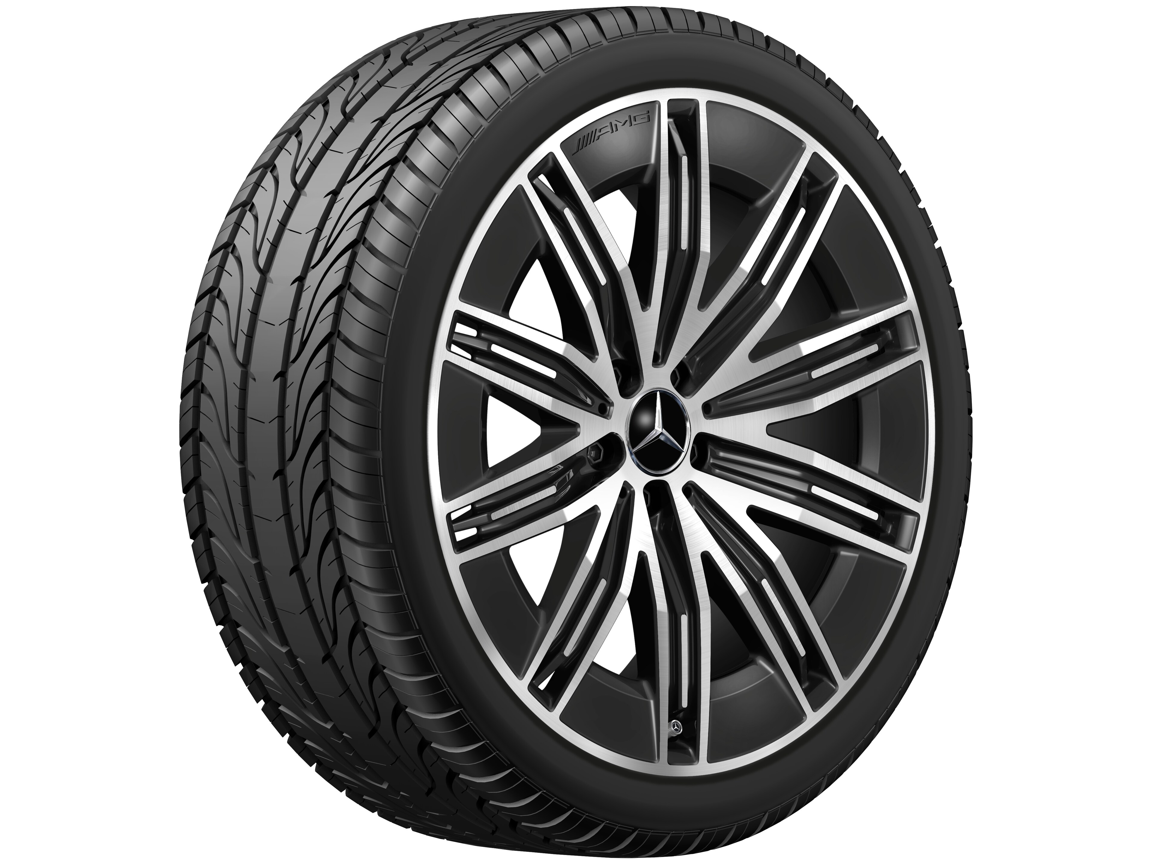 AMG multi-spoke wheel, 53.3 cm (21-inch) - 9,5 J x 21 ET 41,5, black, high-sheen