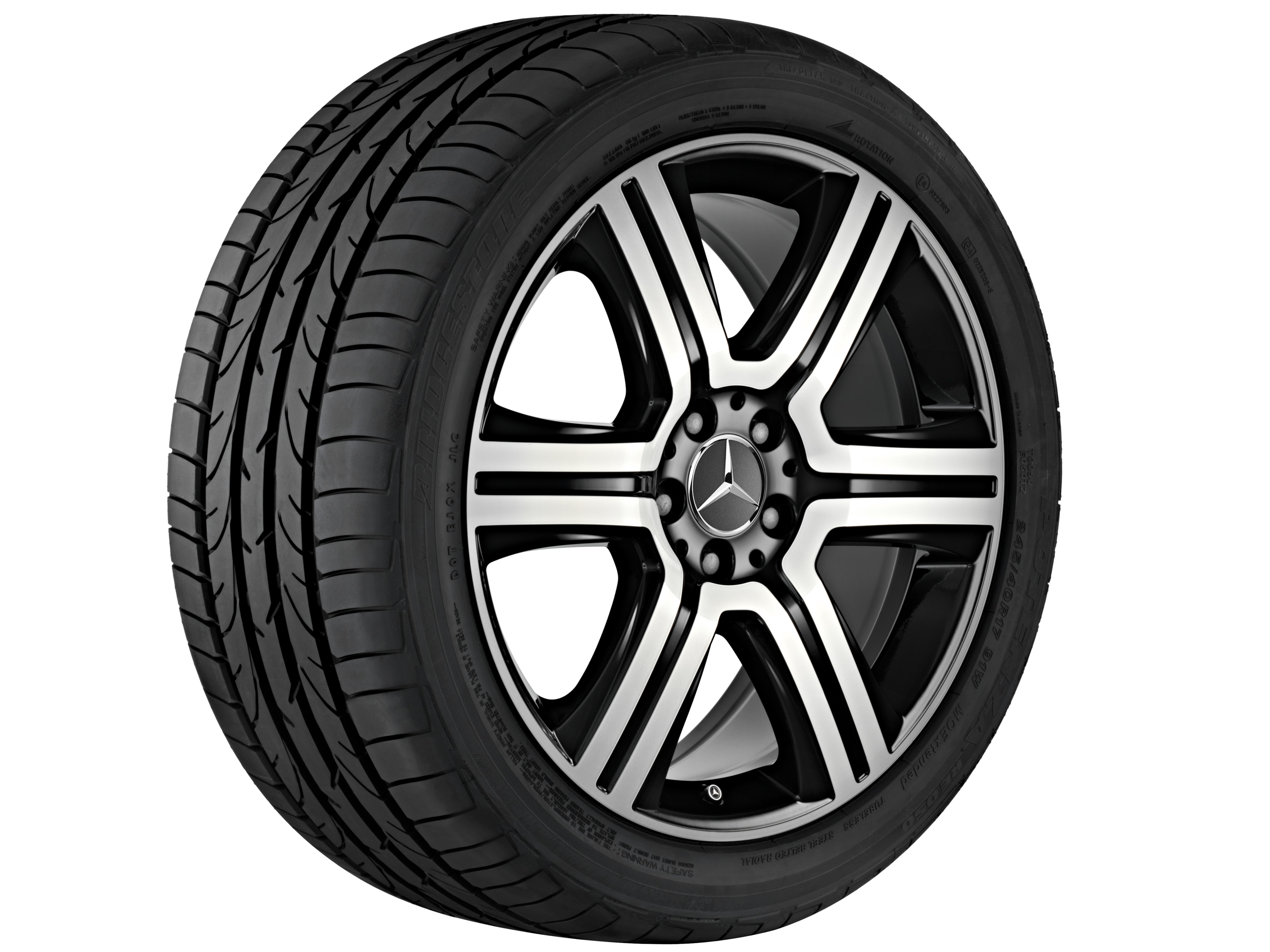 6-spoke wheel, 48.3 cm (19-inch), High-sheen finish - 8 J x 19 ET 38, black, high-sheen