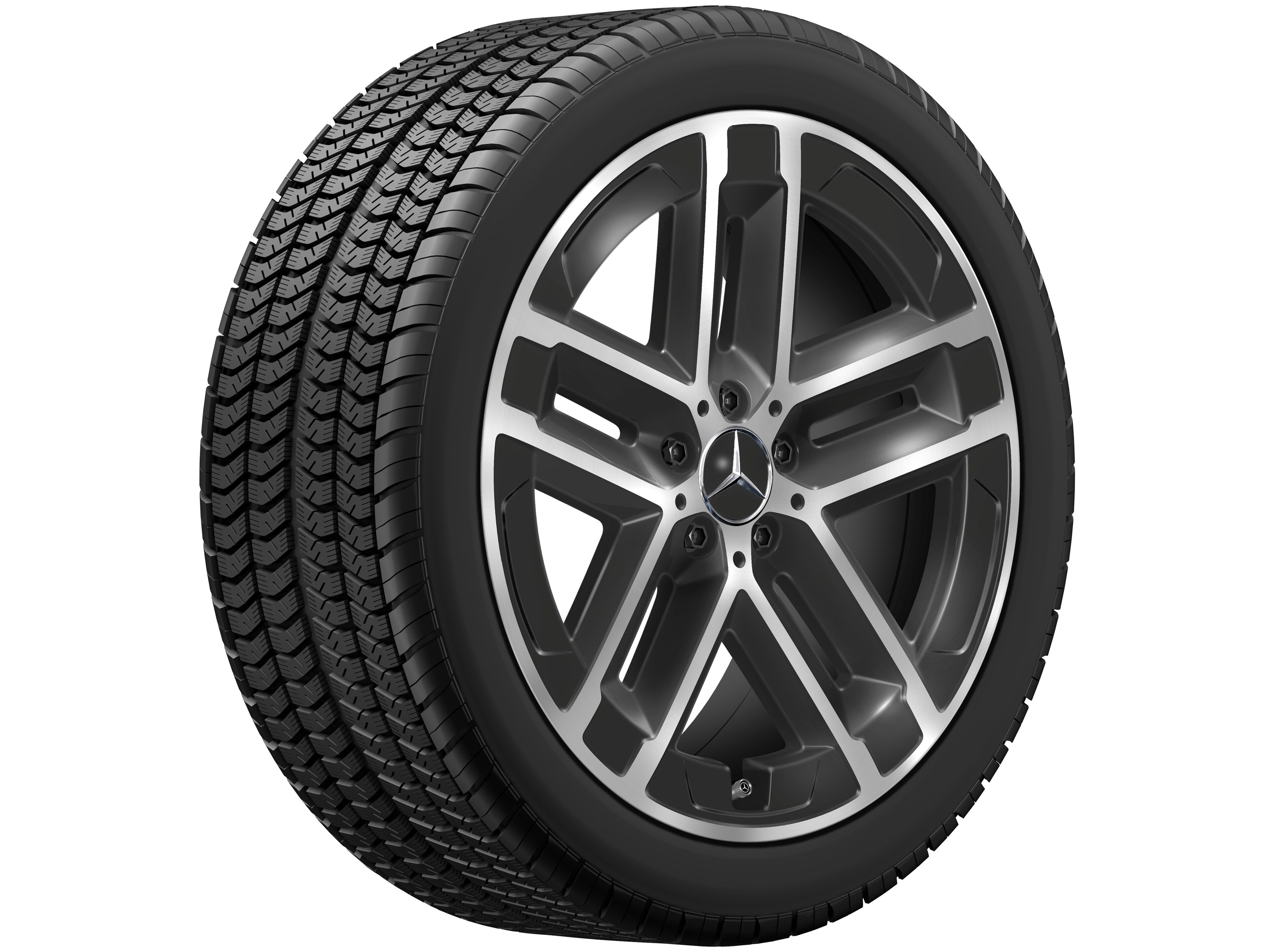 5-twin-spoke wheel, Aero, 50.8 cm (20-inch) - 8 J x 20 ET 48,2, black, high-sheen