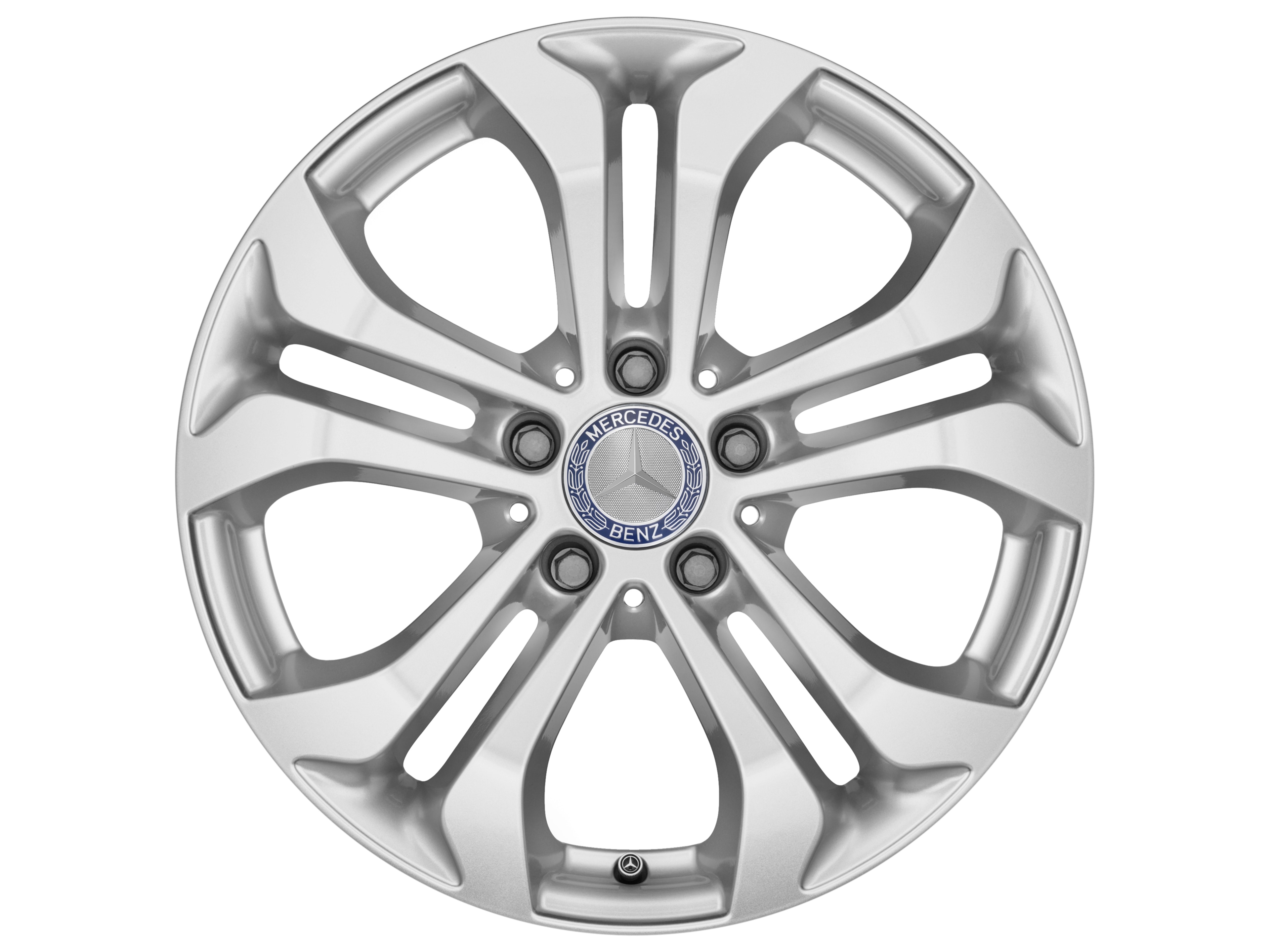 5-twin-spoke wheel, 43.2 cm (17-inch) - 7,5 J x 17 ET 36, vanadium silver, painted