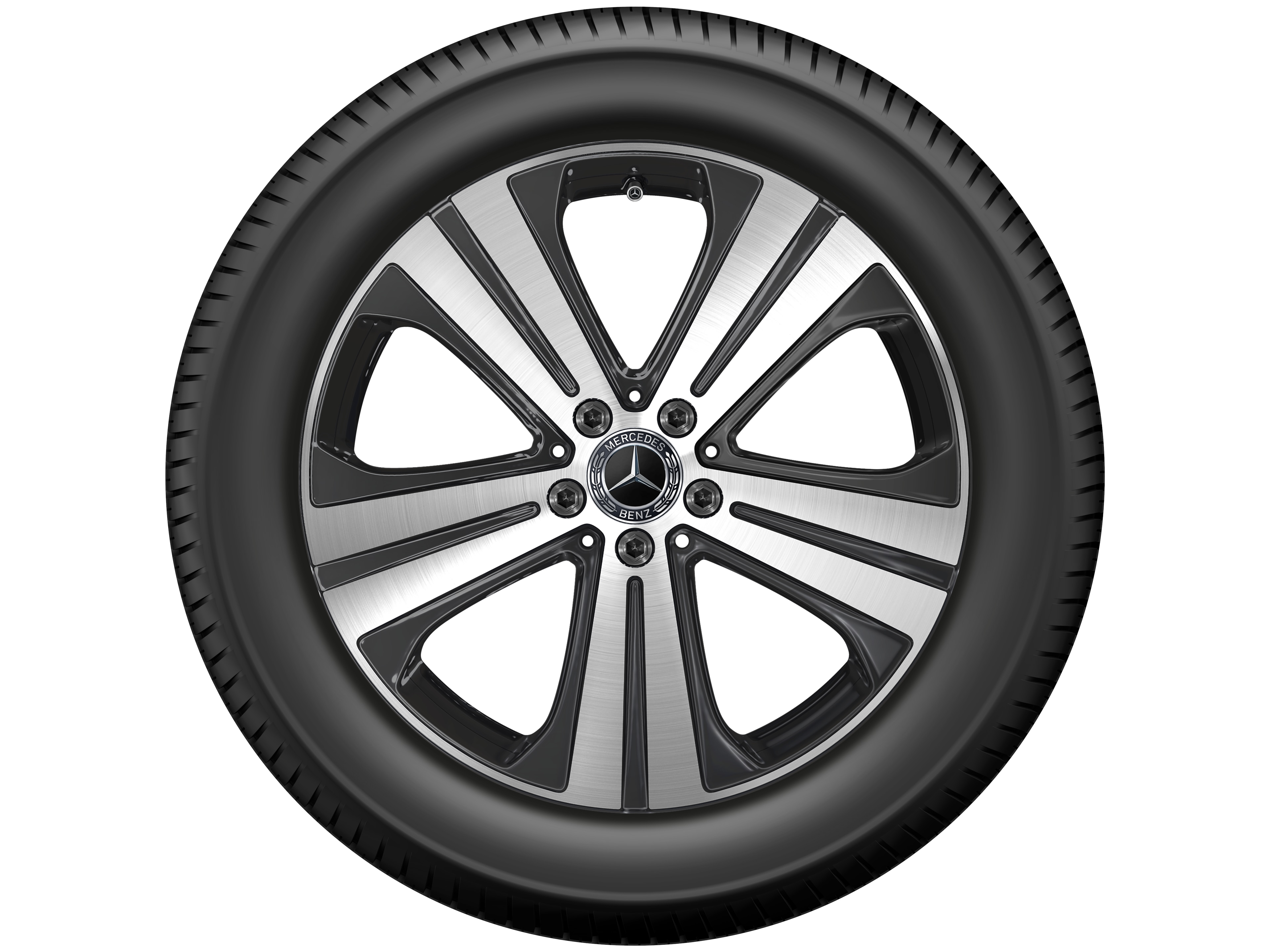 5-spoke wheel, 48.3 cm (19-inch), High-sheen finish - 8 J x 19 ET 61, black, high-sheen