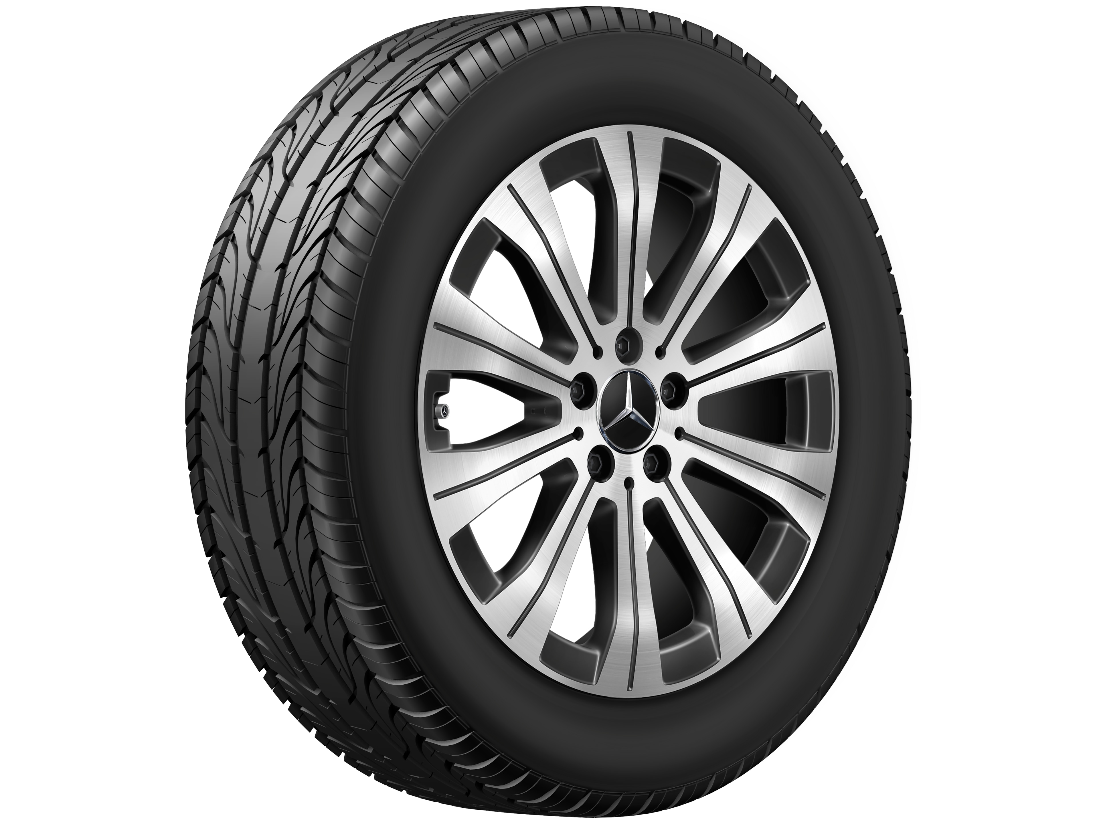 10-spoke wheel, 45.7 cm (18-inch) - 6,5 J x 18 ET 44,5, black, high-sheen