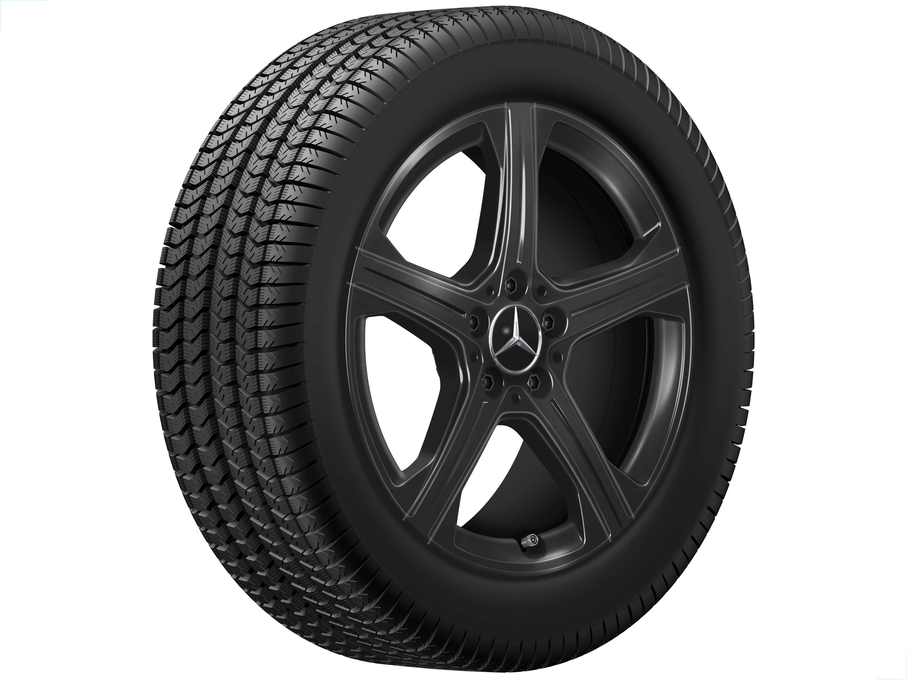 5-spoke wheel, Aero, 45.7 cm (18-inch) - 7 J x 18 ET 46,6, black, painted