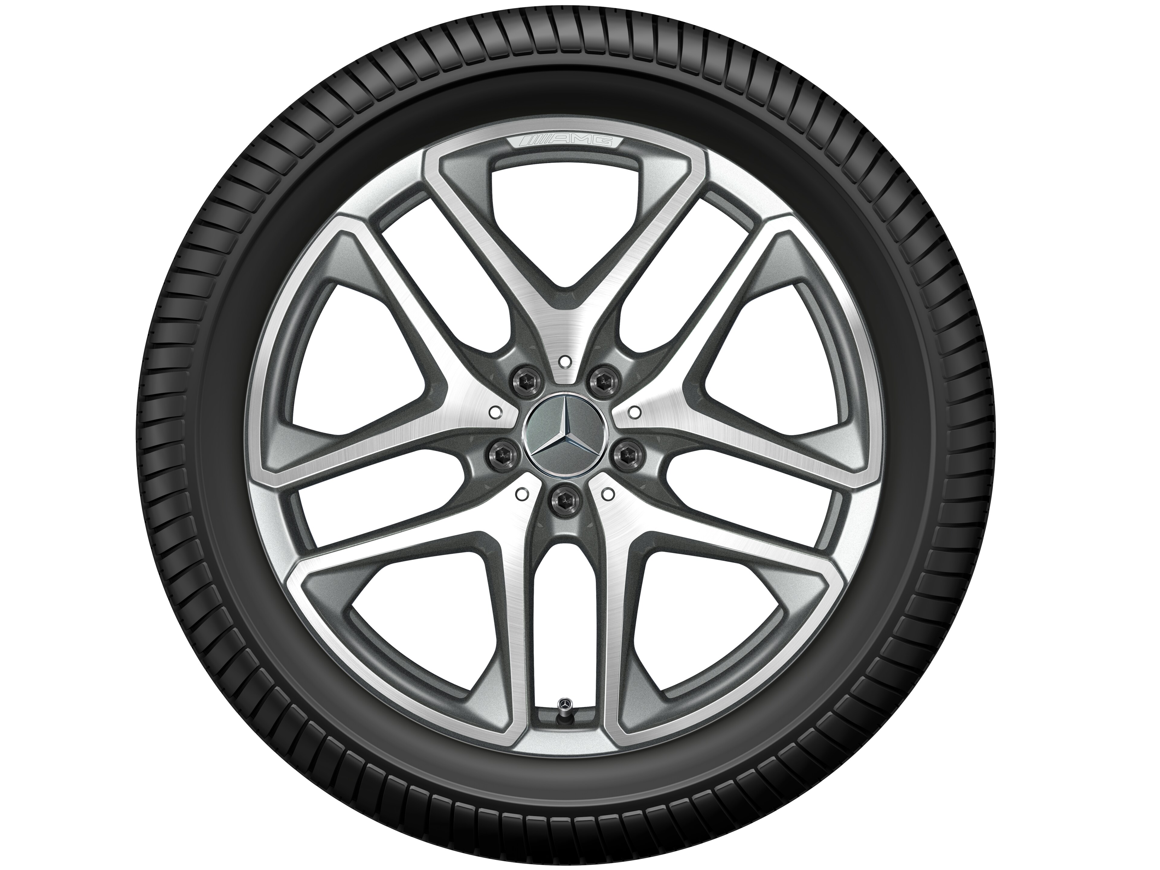 AMG 5-twin-spoke wheel, 50.8 cm (20-inch) - 9,5 J x 20 ET 30, titanium grey, high-sheen