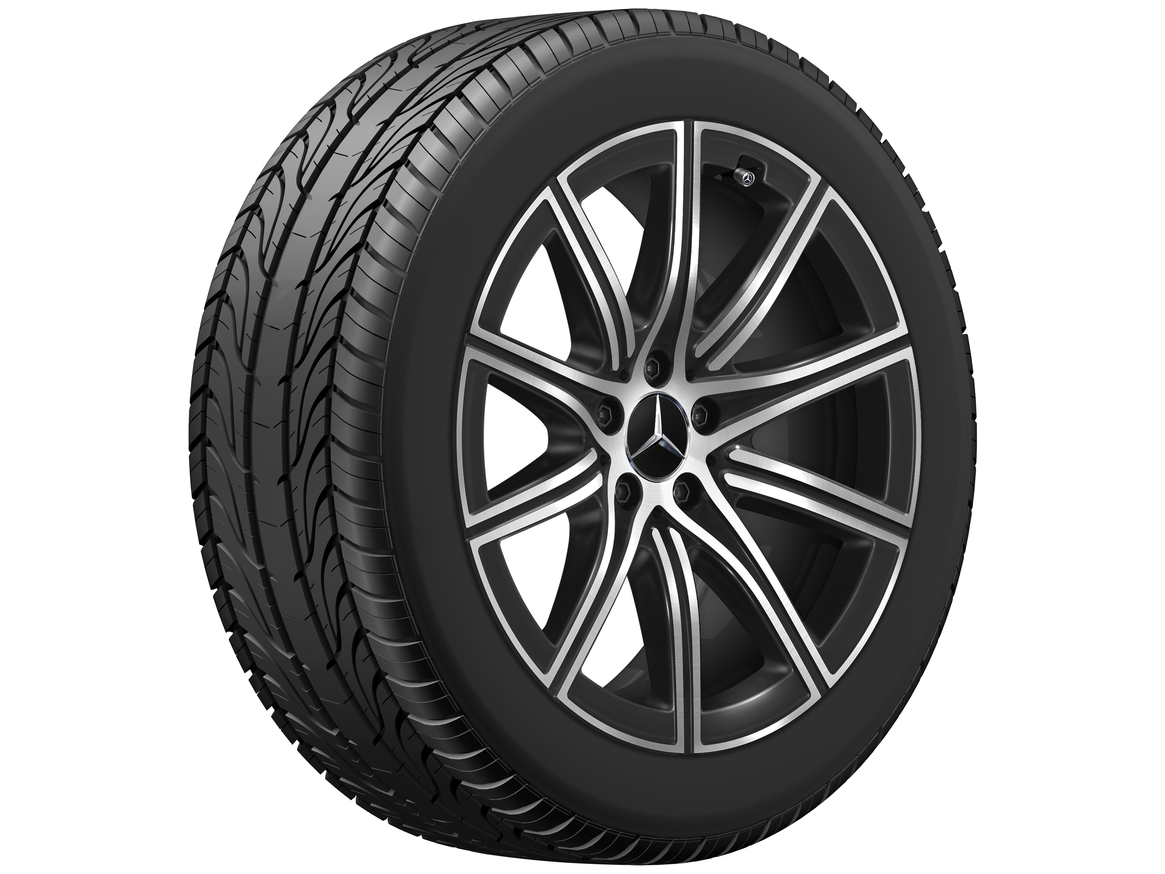 10-spoke wheel, 48.3 cm (19-inch) - 10 J x 19 ET 48,1, black, high-sheen