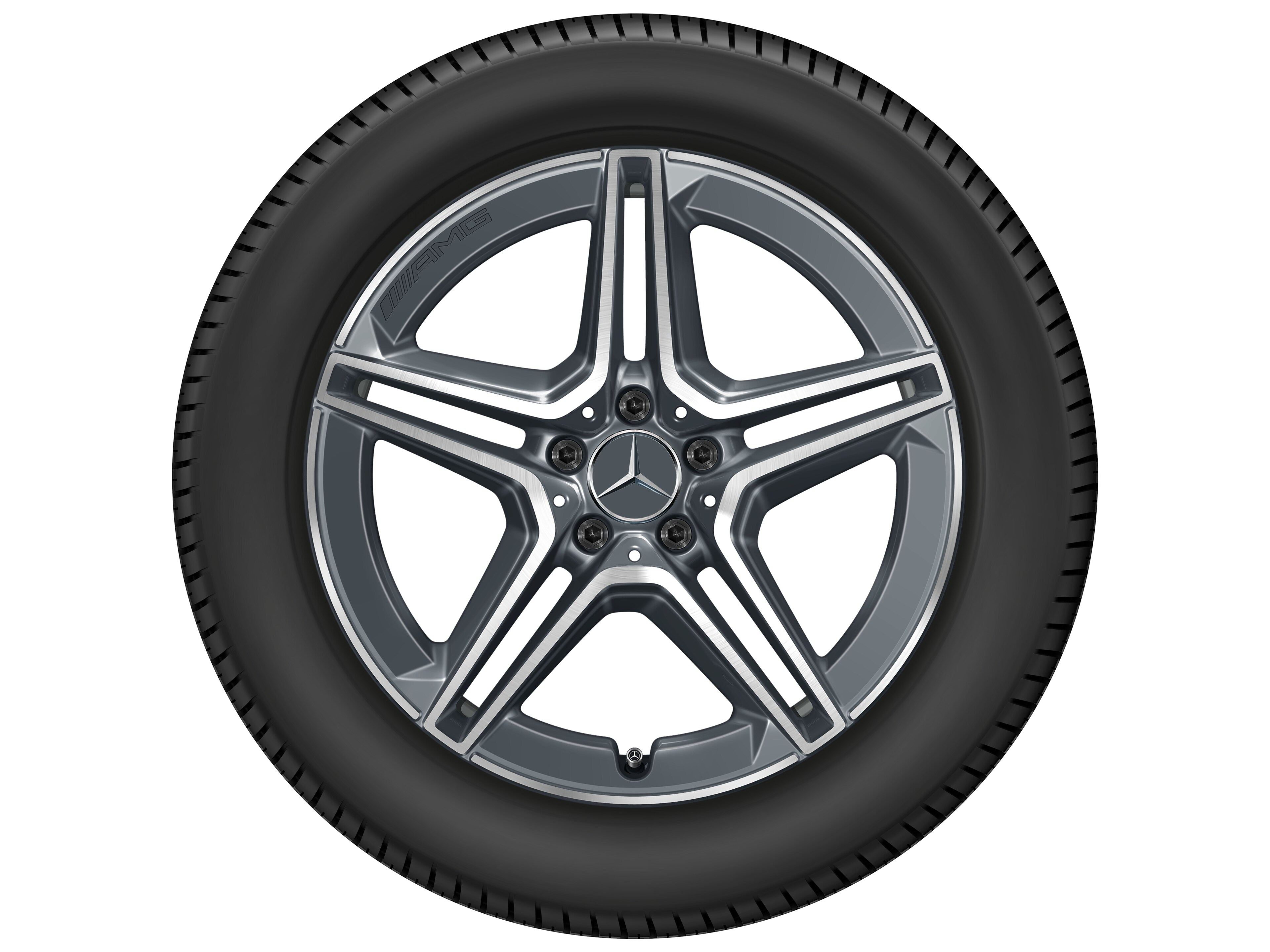 AMG 5-twin-spoke wheel, 48.3 cm (19-inch) - 9 J x 19 ET 20, tantalite grey, high-sheen
